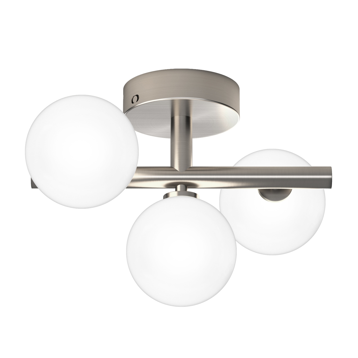 Bloom Modern Flush Mount Ceiling Light Fixture, Brushed Nickel