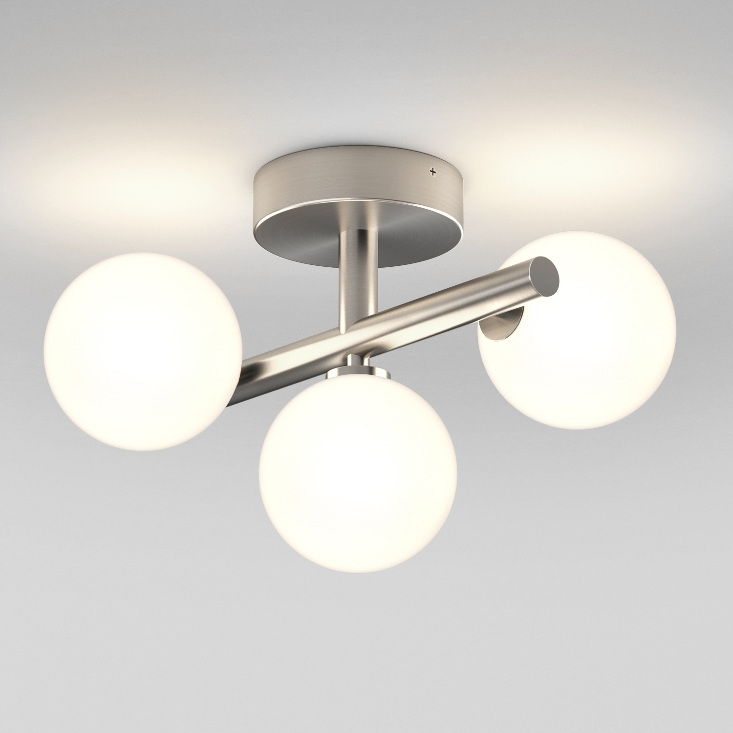 Bloom Modern Flush Mount Ceiling Light Fixture, Brushed Nickel