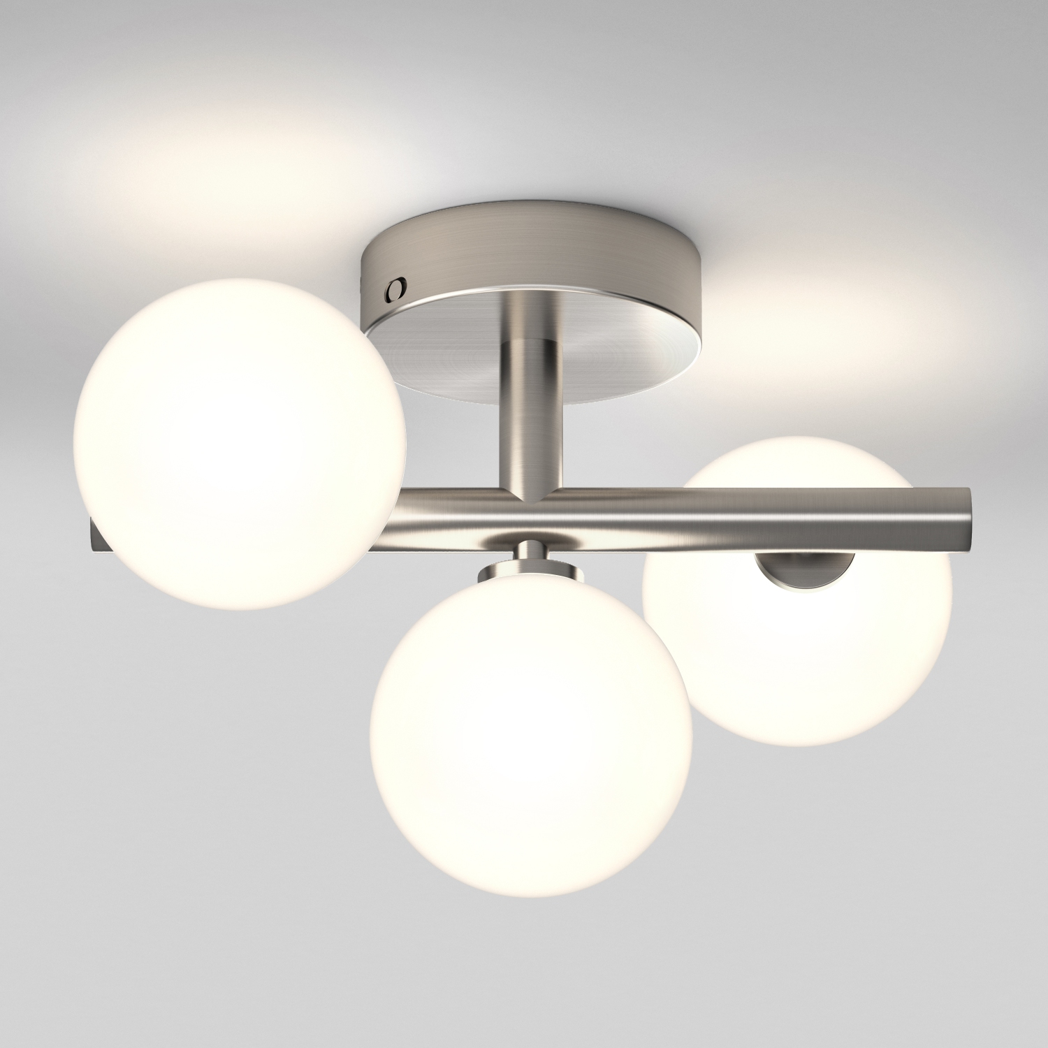 Bloom Modern Flush Mount Ceiling Light Fixture, Brushed Nickel