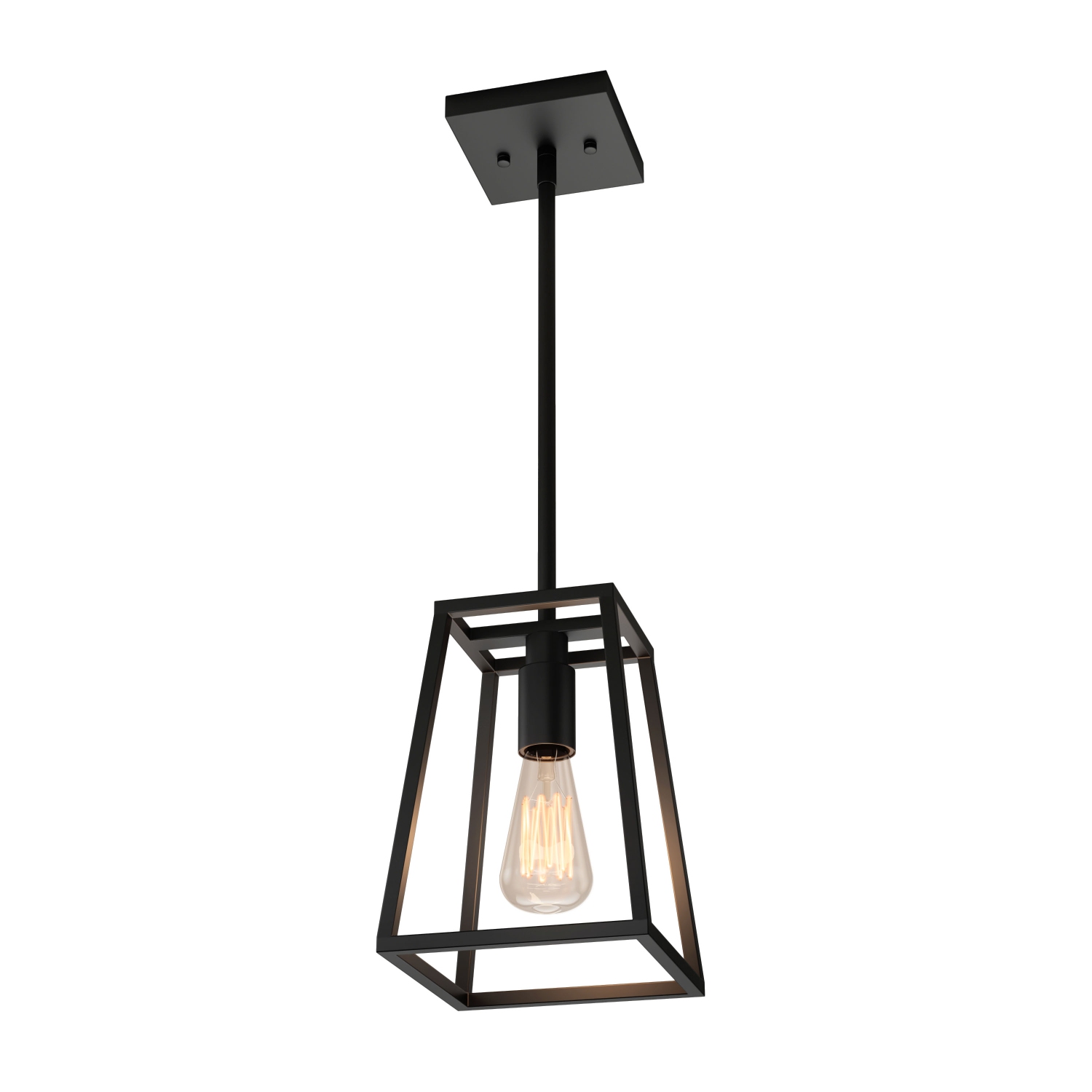 Carter Modern Mid-Century Pendant Light Fixture, Black