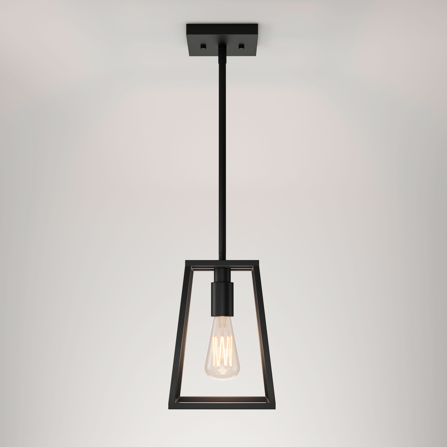 Carter Modern Mid-Century Pendant Light Fixture, Black