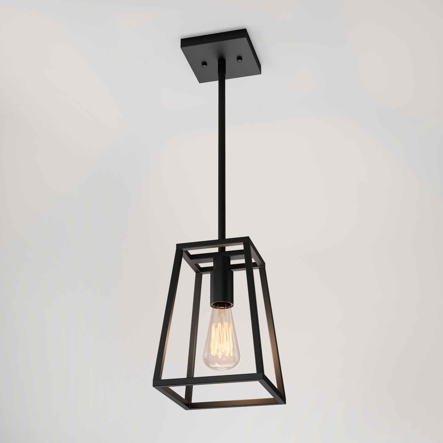 Carter Modern Mid-Century Pendant Light Fixture, Black