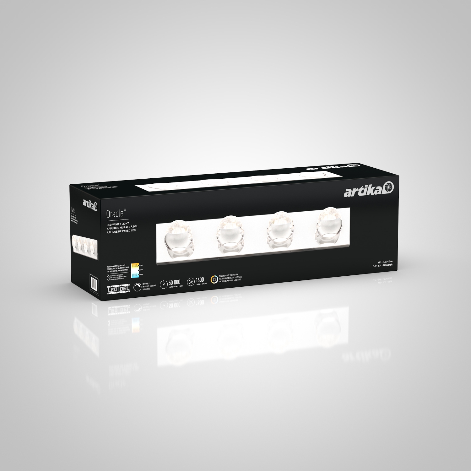 Oracle Modern Vanity Light, Chrome