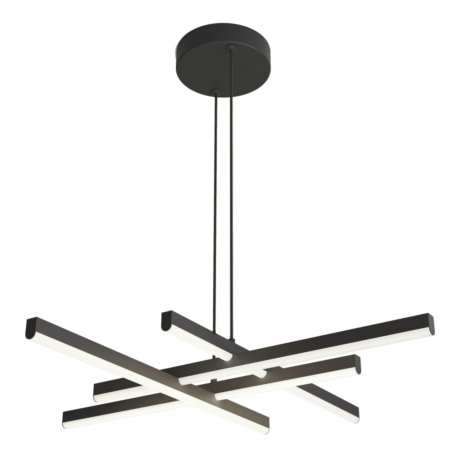 Grid Modern Pendant Light Fixture, Black