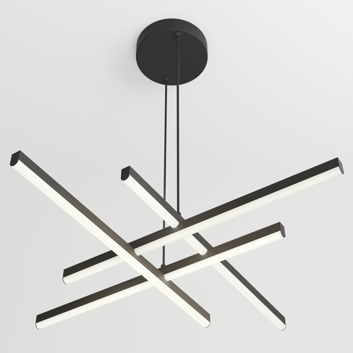 Grid Modern Pendant Light Fixture, Black