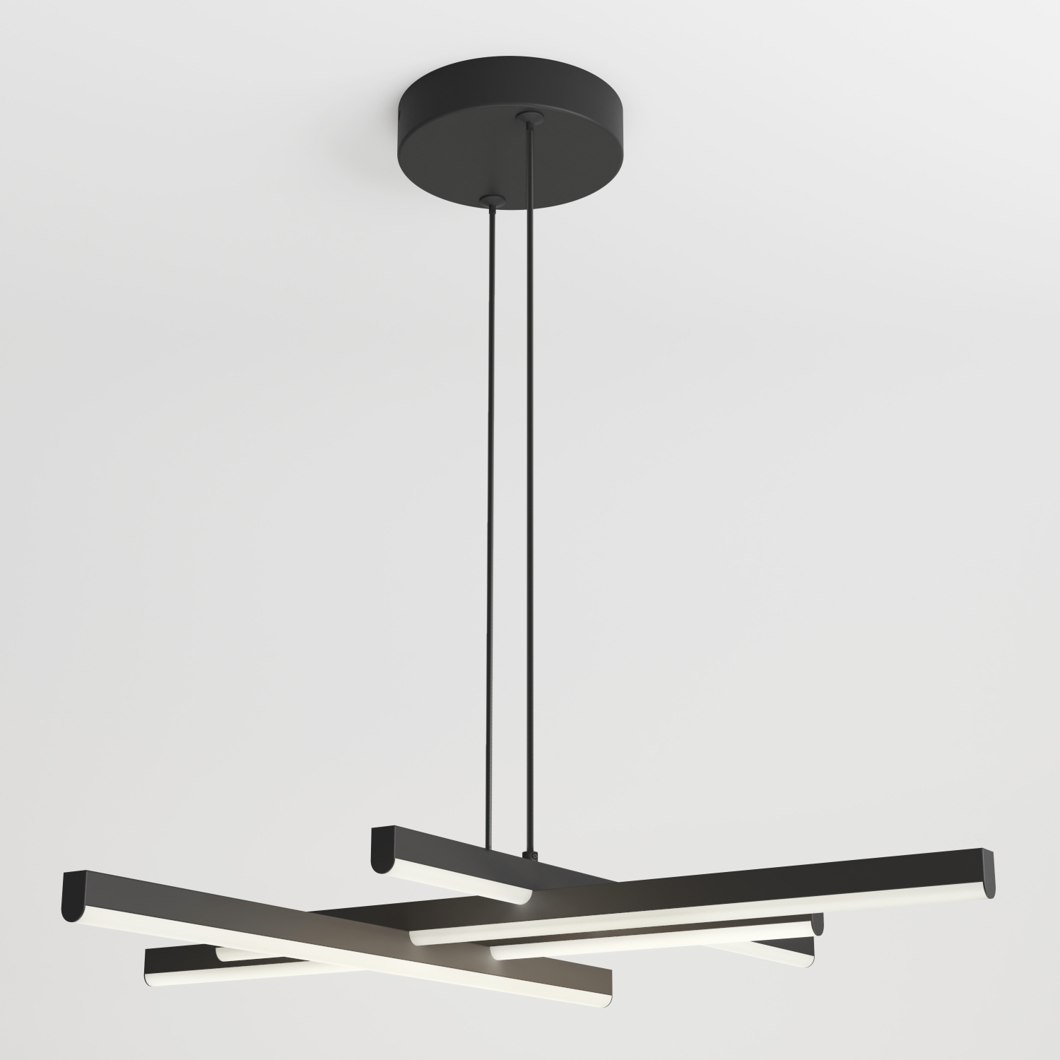 Grid Modern Pendant Light Fixture, Black