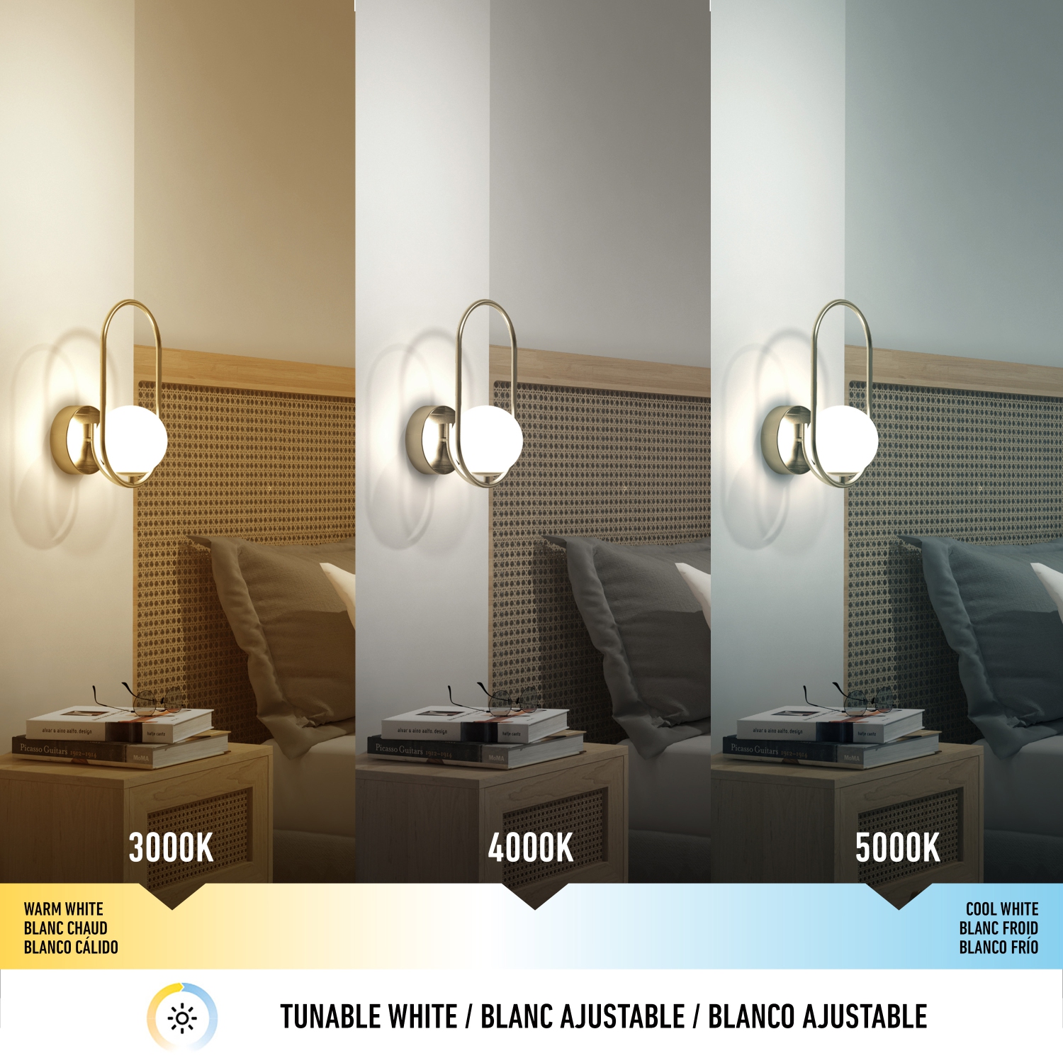 Bloom Contemporary Sconce Light, Gold