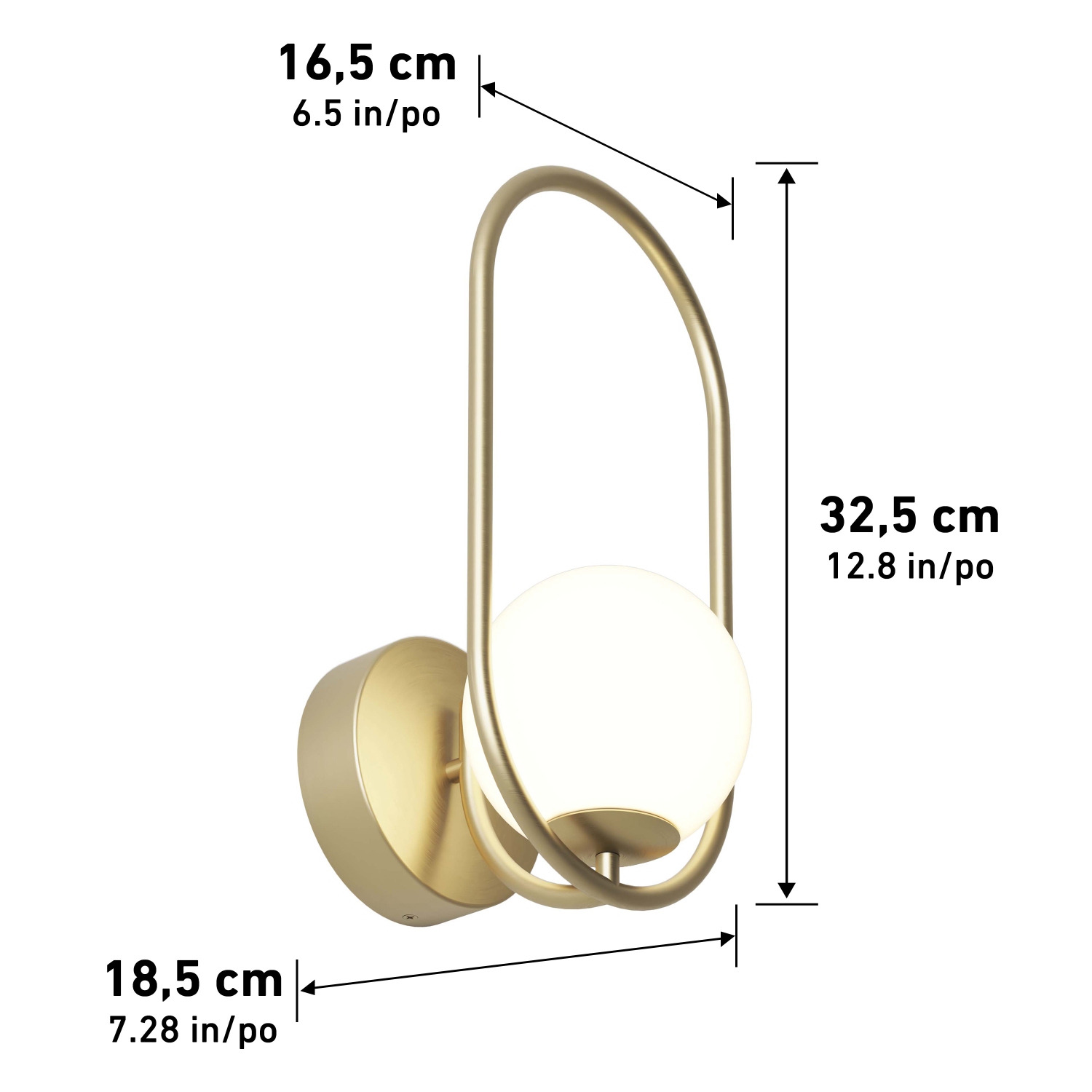 Bloom Contemporary Sconce Light, Gold