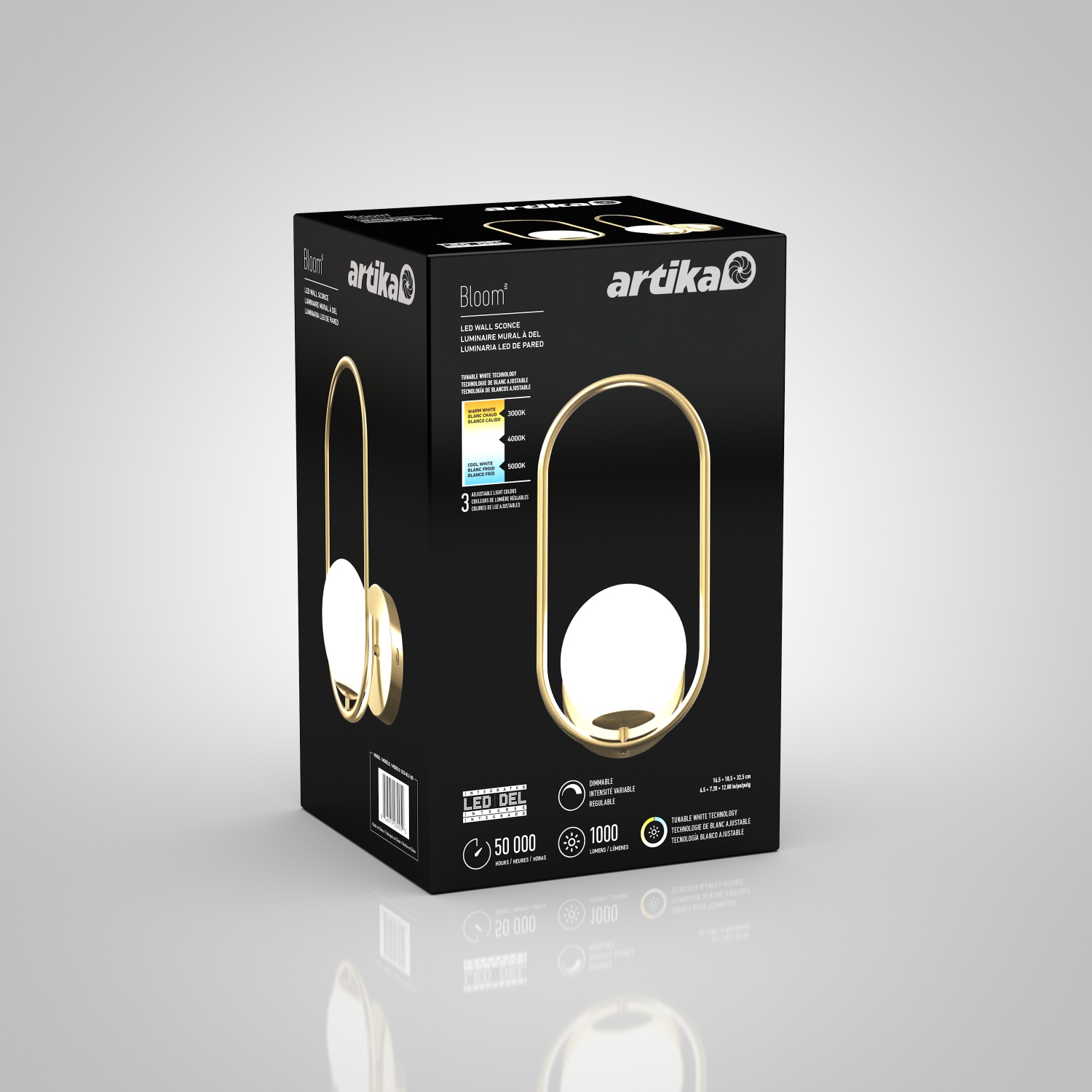 Bloom Contemporary Sconce Light, Gold