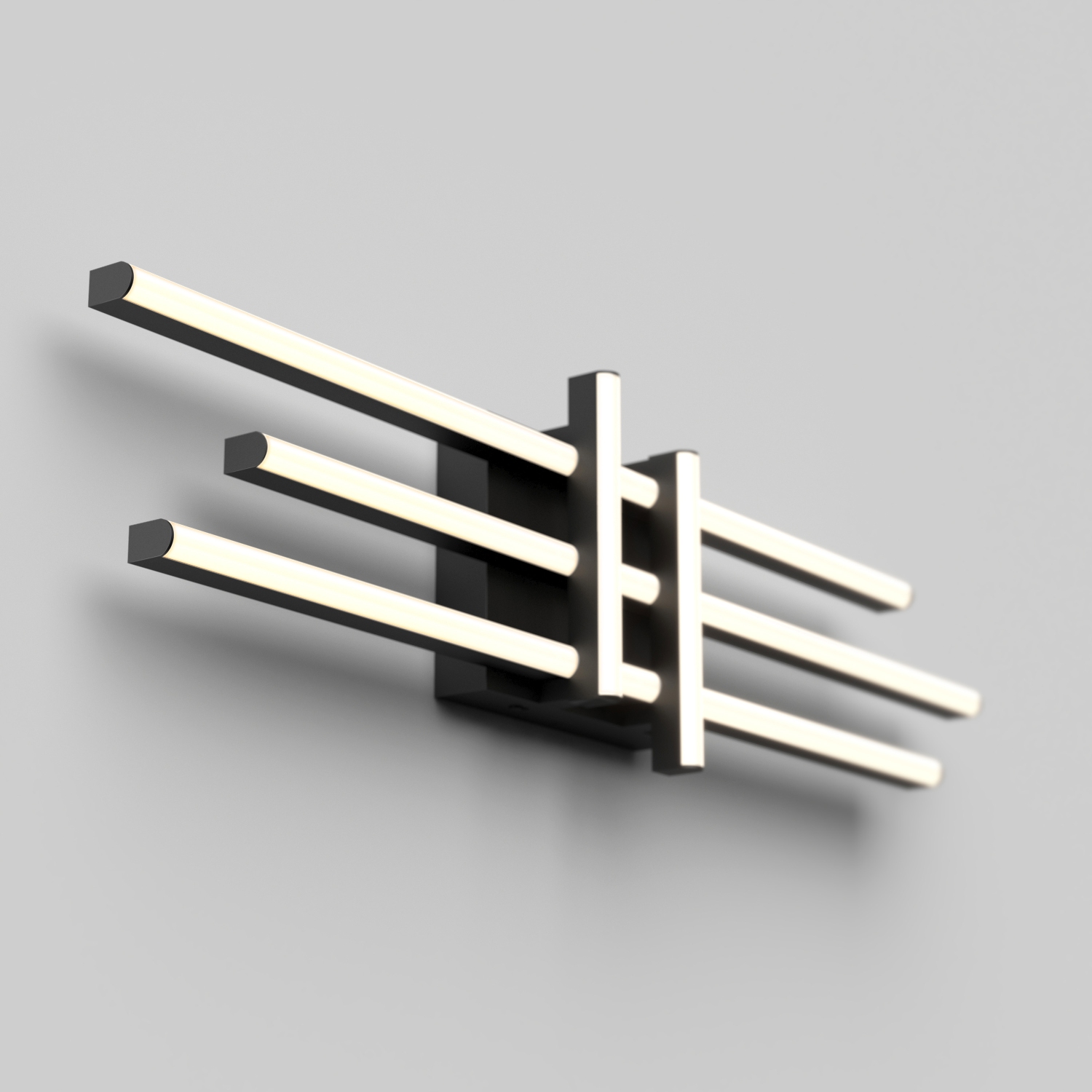 Grid Modern Vanity Light, Black