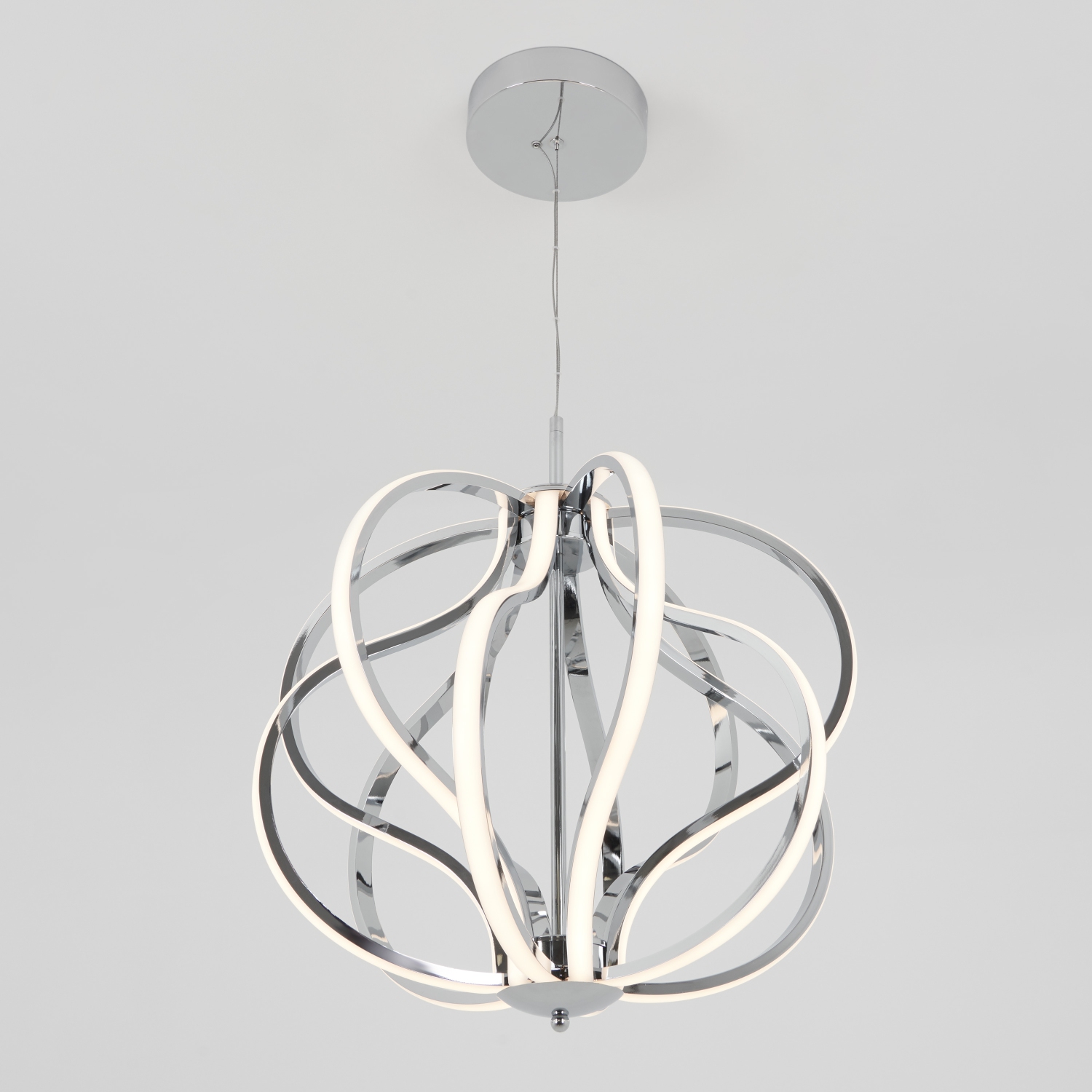 Meridian Modern Pendant Light Fixture, Chrome
