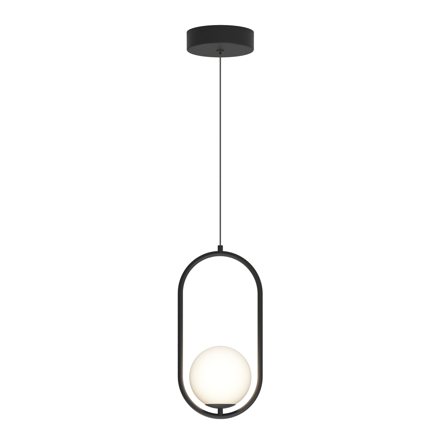 Luminaire suspendu moderne Bloom, noir