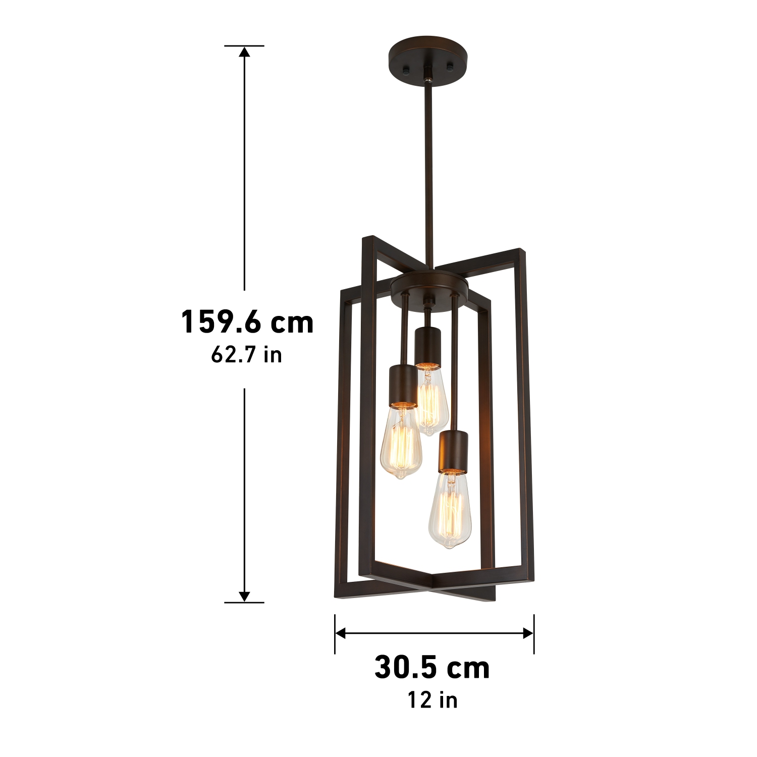 Yale Modern Chandelier, Bronze