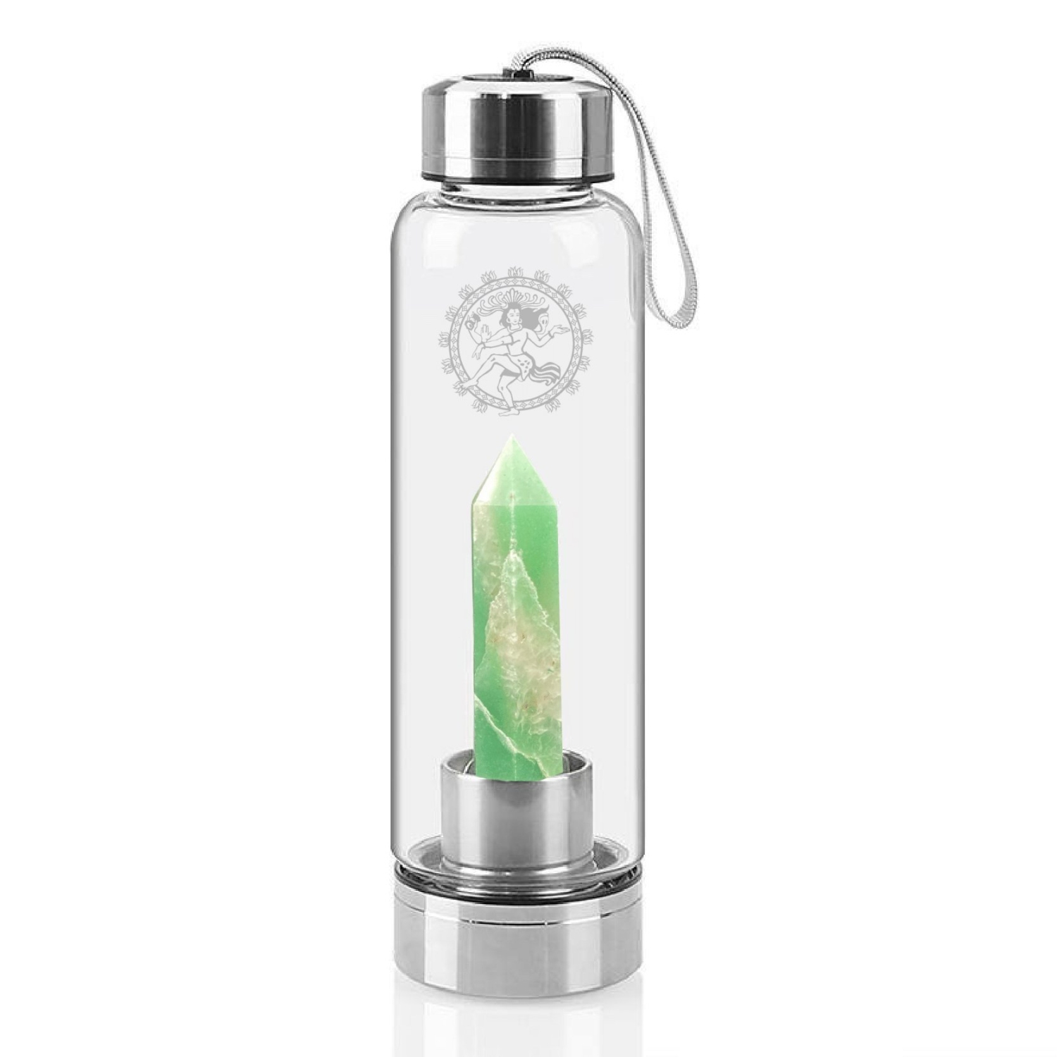 Shiva’s Stone Crystal Infused Water Bottle - Green Aventurine