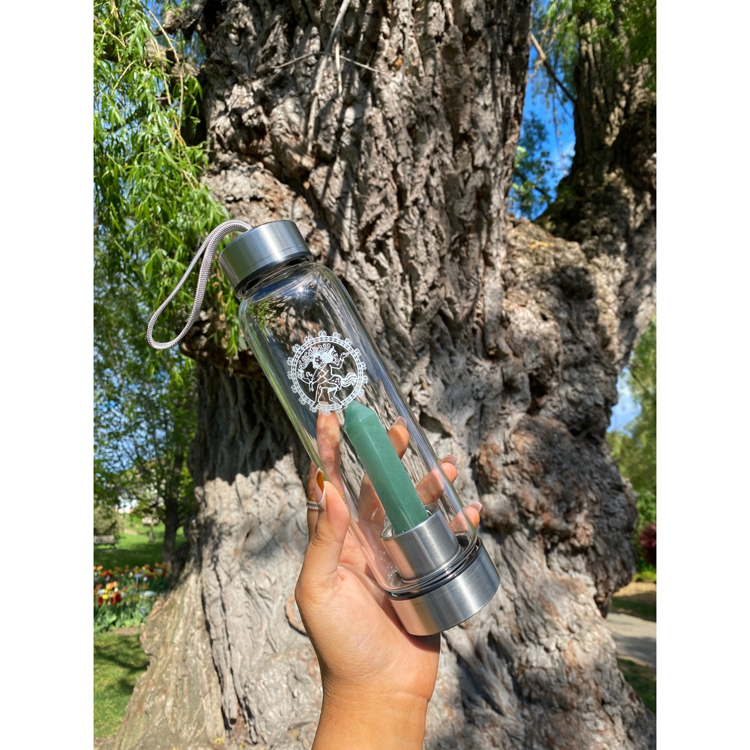 Shiva’s Stone Crystal Infused Water Bottle - Green Aventurine