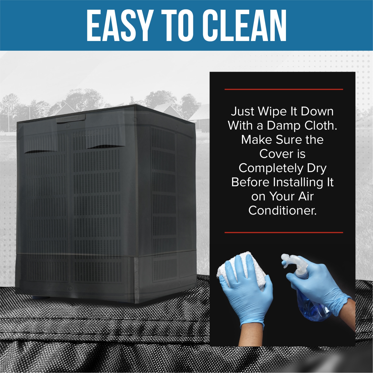 Housse de climatiseur pour unité extérieure North East Harbor Housse de climatiseur pour unité extérieure étanche et robuste 600D pour climatiseur