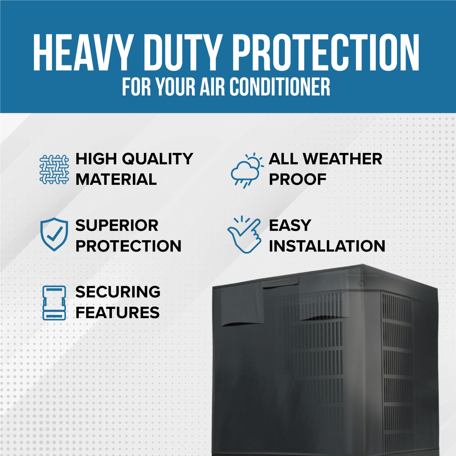 North East Harbor Air Conditioner Cover for Outside Units AC Cover for Outside Unit Waterproof Heavy Duty 600D UV Resistant Outdoor Air Conditioner