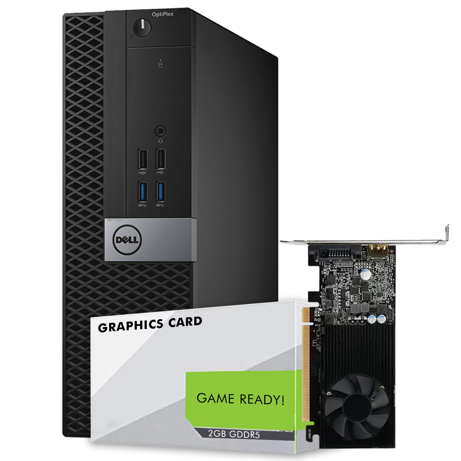 Refurbished (Good) - Dell Gaming Desktop PC Optiplex with Nvidia GeForce GT1030 Graphics Card |Intel i7 3.4Ghz Processor | 512GB SSD, 16GB RAM |Windows 10 Pro|Keyboard & Mouse|WiFI