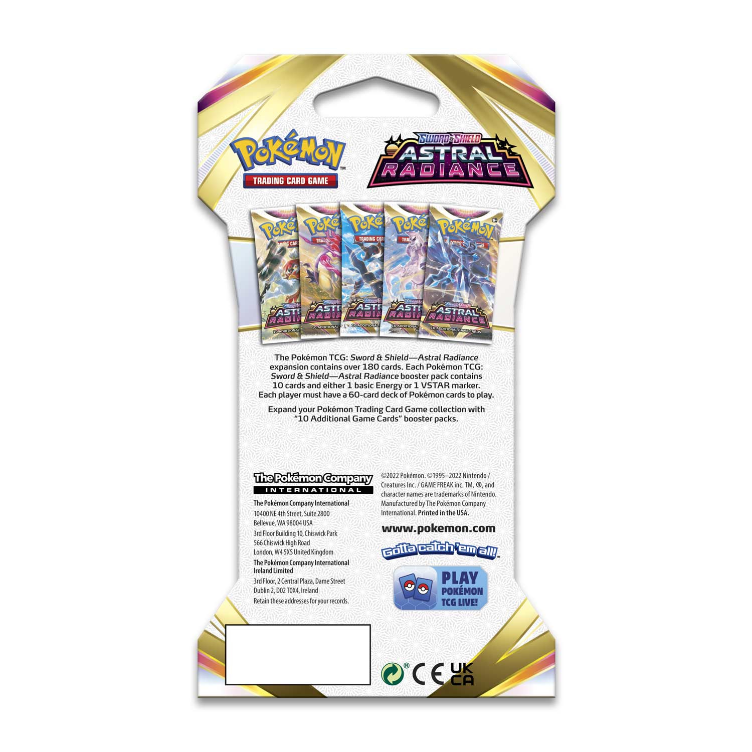 Pokemon TCG: Sword & Shield - Astral Radiance Sleeved Booster Pack