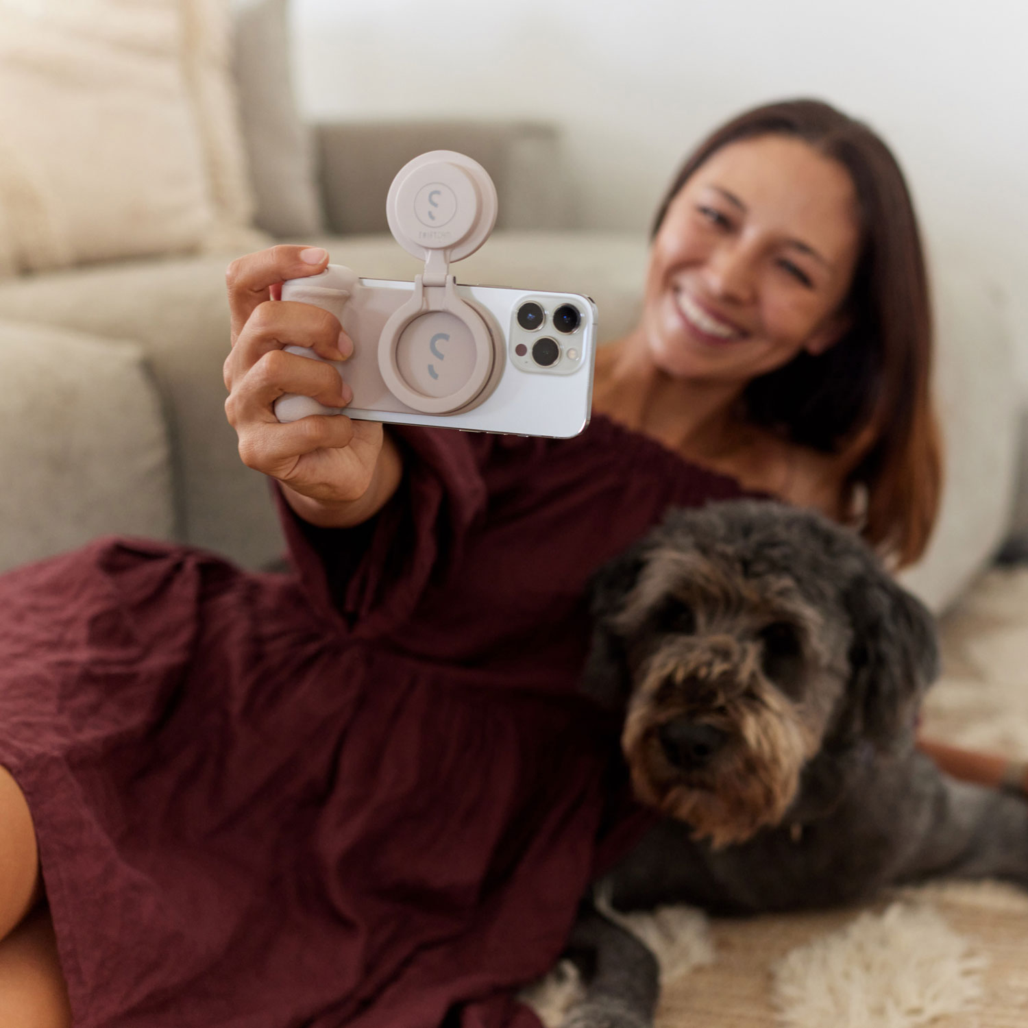 Anneau lumineux magnétique à DEL SnapLight de ShiftCam - Rose craie