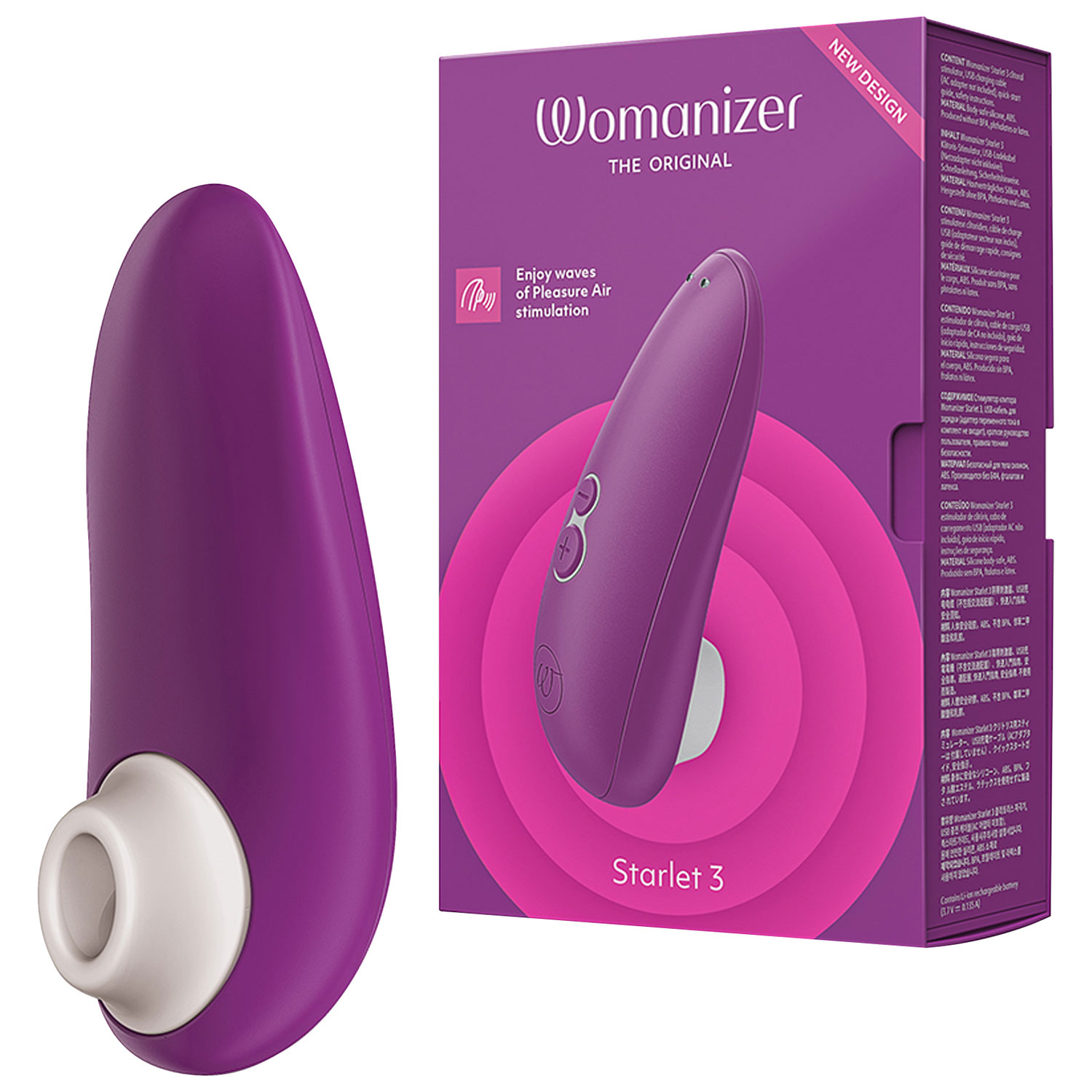 Stimulateur compact Pleasure Air Starlet 3 de Womanizer - Violet
