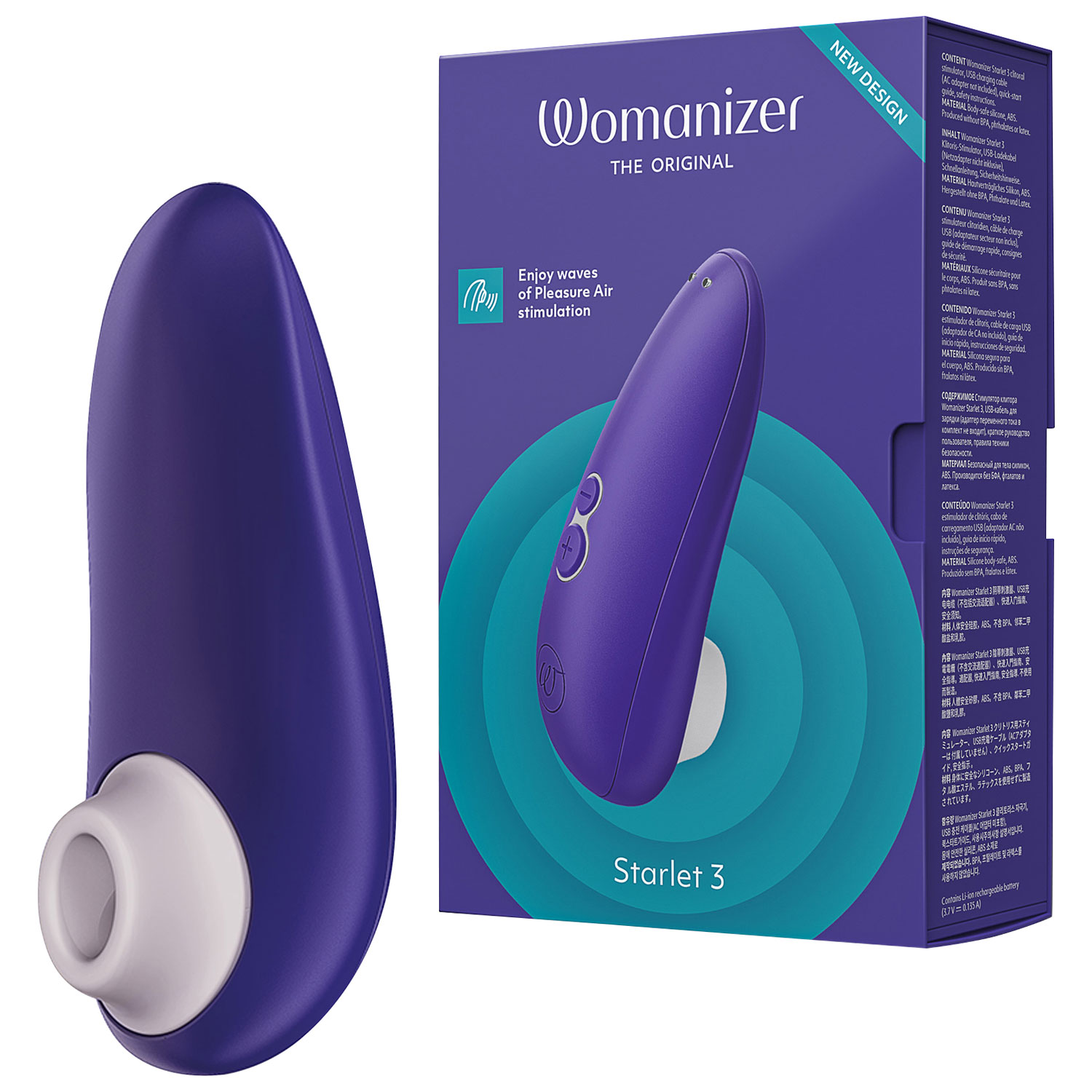 Stimulateur compact Pleasure Air Starlet 3 de Womanizer - Indigo
