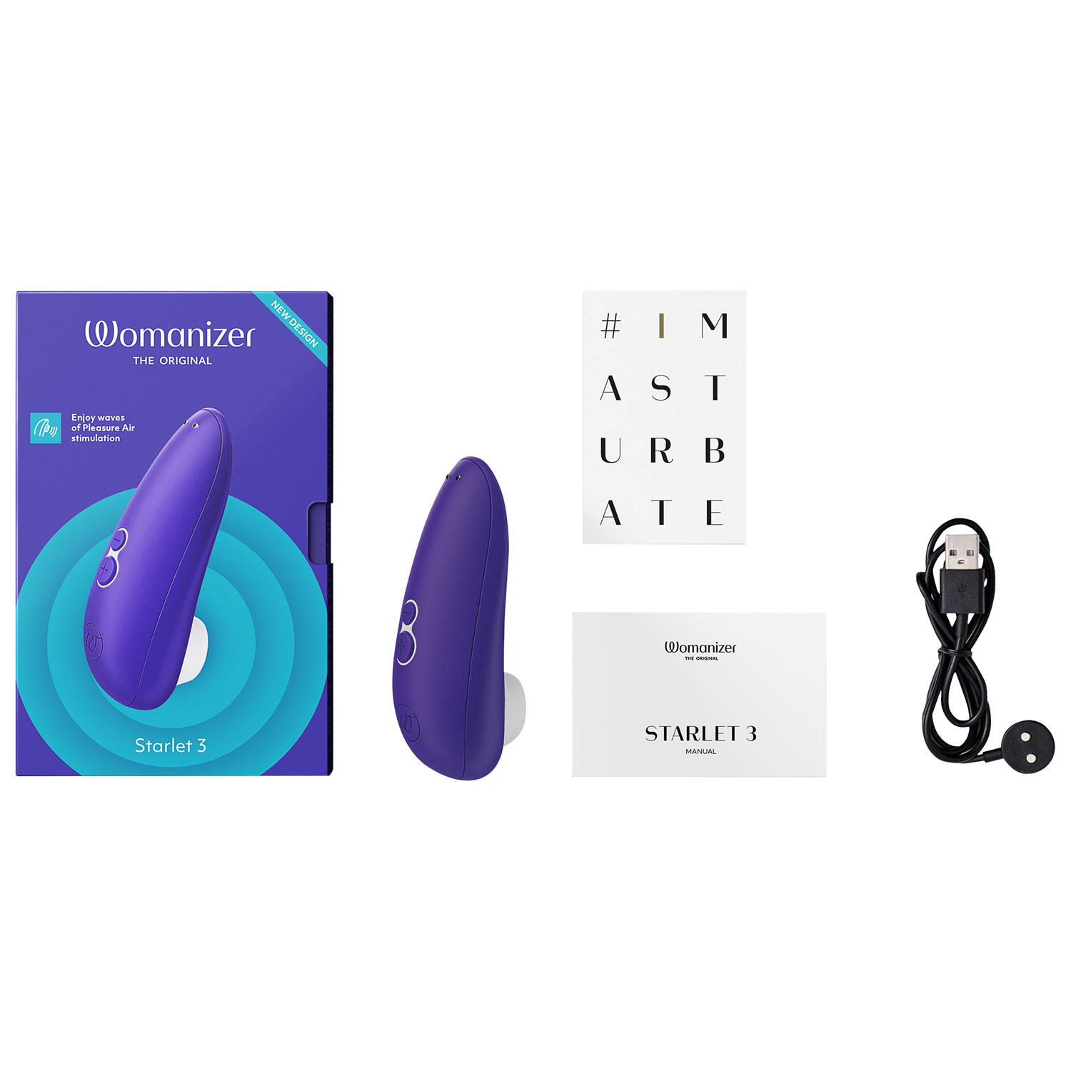 Stimulateur compact Pleasure Air Starlet 3 de Womanizer - Indigo