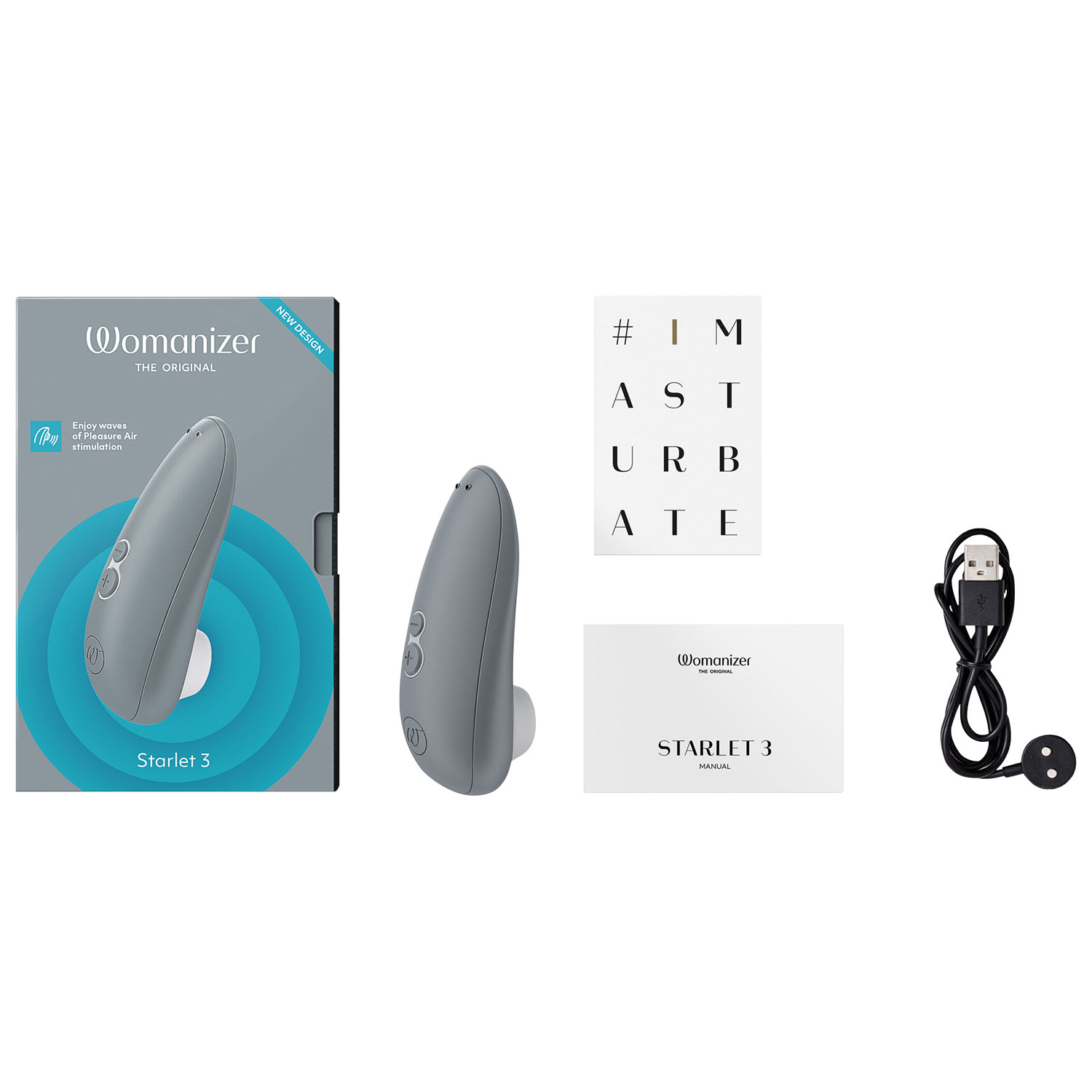 Womanizer Starlet 3 Compact Pleasure Air Stimulator - Grey
