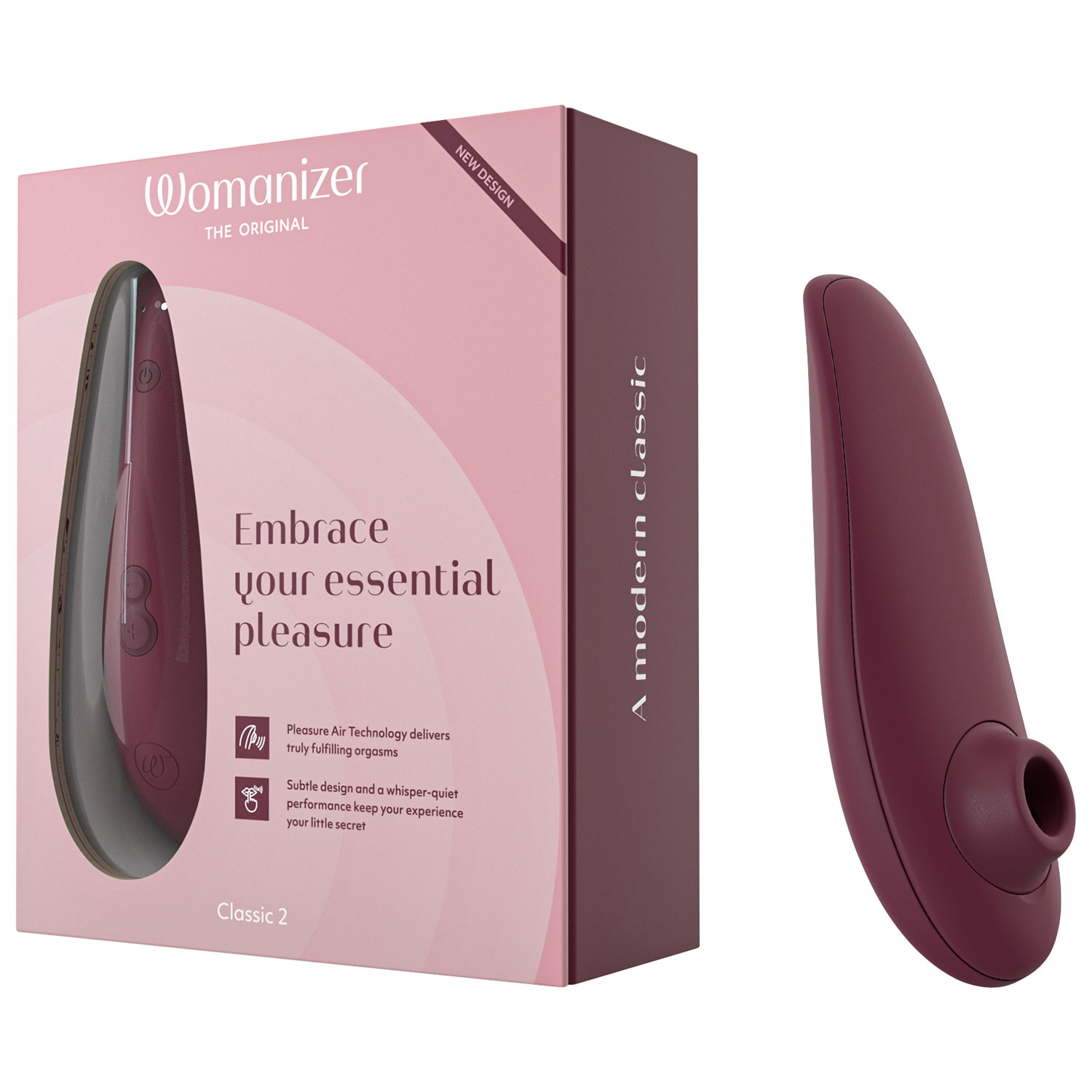 Stimulateur Pleasure Air Classic 2 Womanizer - Bordeaux