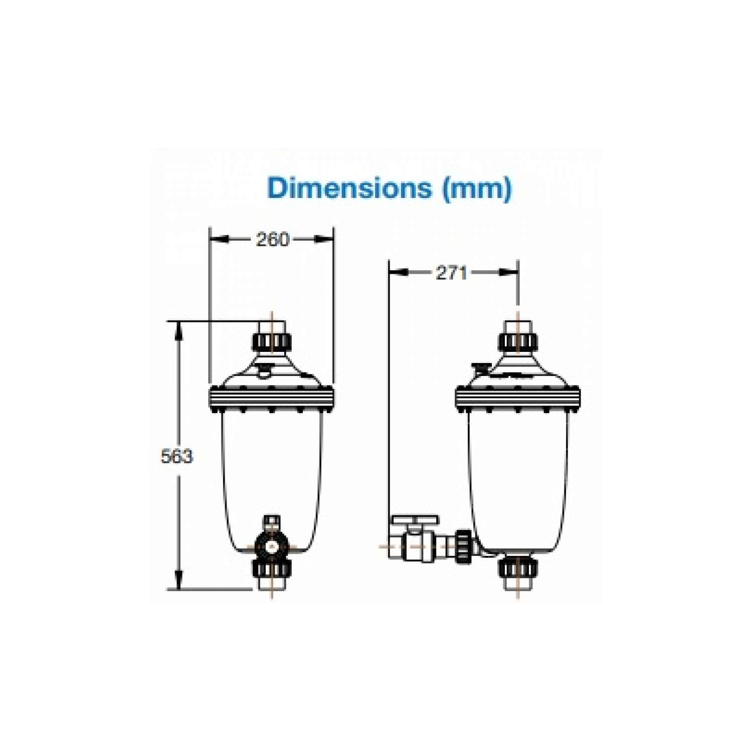 FILTRE CENTRIFUGE WATERCO MULTICYCLONE 12, 1.5 PO, CONN. Pour la piscine