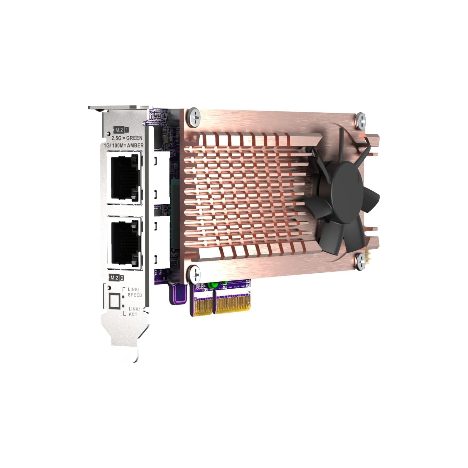 QNAP QM2-2P2G2T2 x PCIe Gen3 M.2 NVMe SSD & 2 x 2.5GbE Port Expansion Card to Enhance Performance