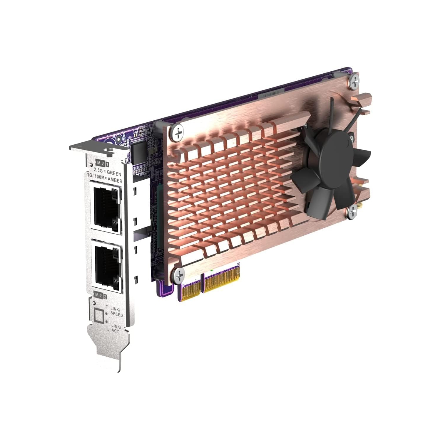 QNAP QM2-2P2G2T2 x PCIe Gen3 M.2 NVMe SSD & 2 x 2.5GbE Port Expansion Card to Enhance Performance