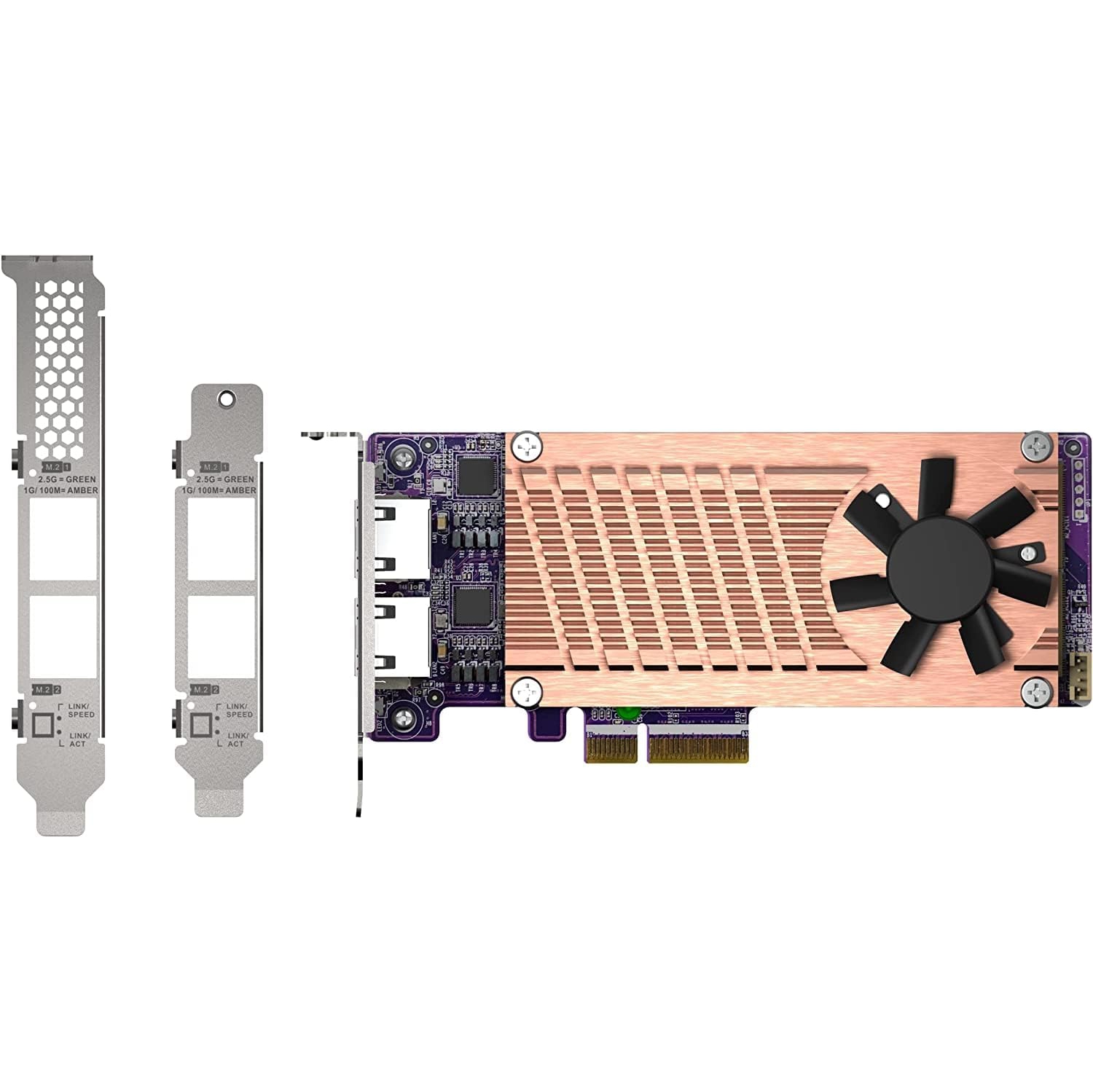QNAP QM2-2P2G2T2 x PCIe Gen3 M.2 NVMe SSD & 2 x 2.5GbE Port Expansion Card to Enhance Performance