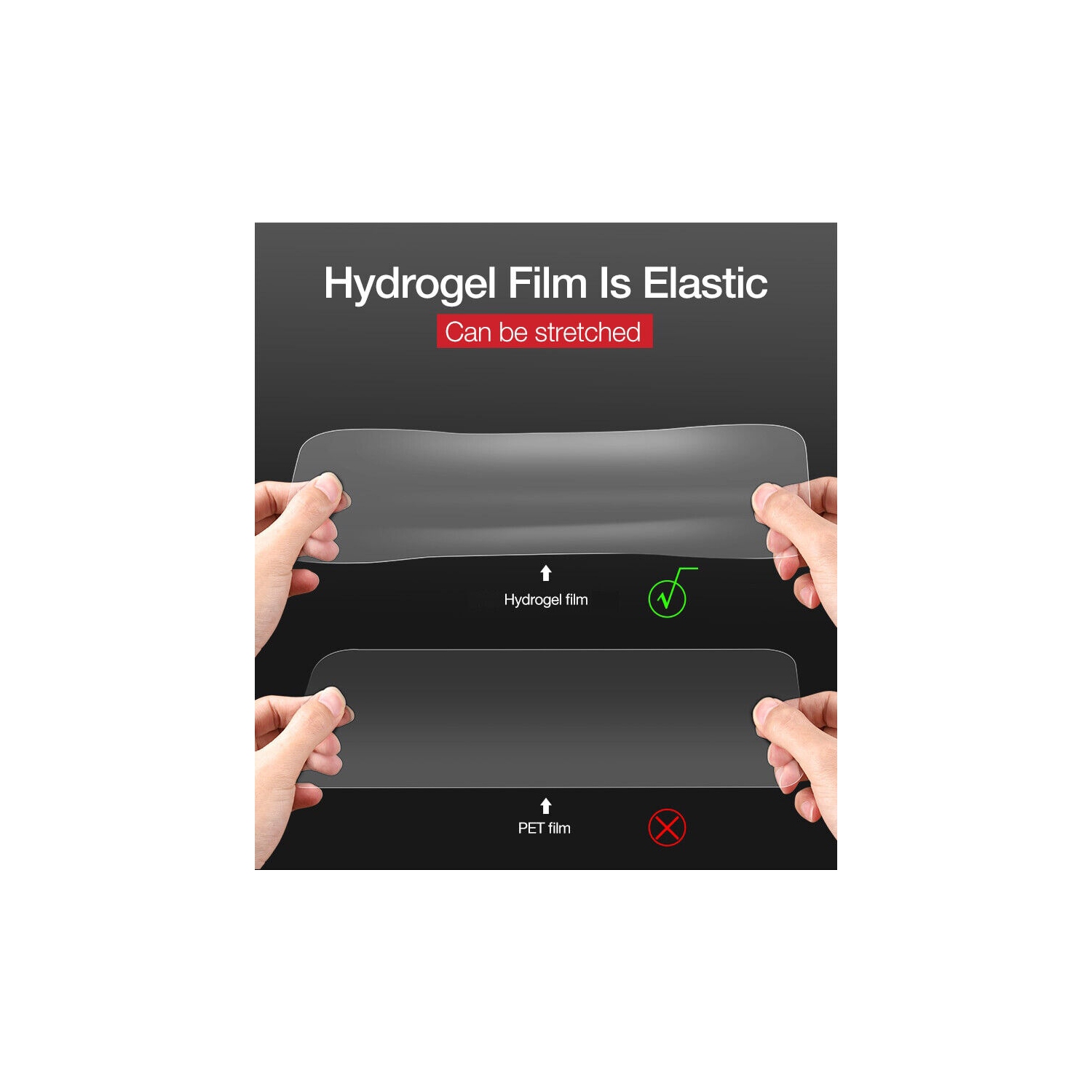 [PAQUET de 2] Protecteur d’écran en plastique Hydrogel pour iPhone X/XS d’Apple - convient aux étuis