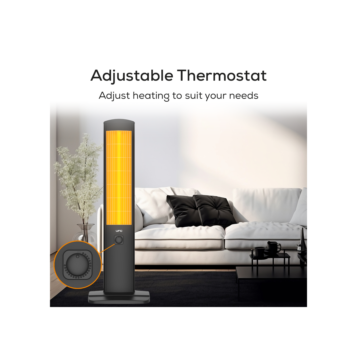 UFO Micatronic T-19, ampoule de 27 po, radiateur portatif de 1900 W avec thermostat, 240 volts