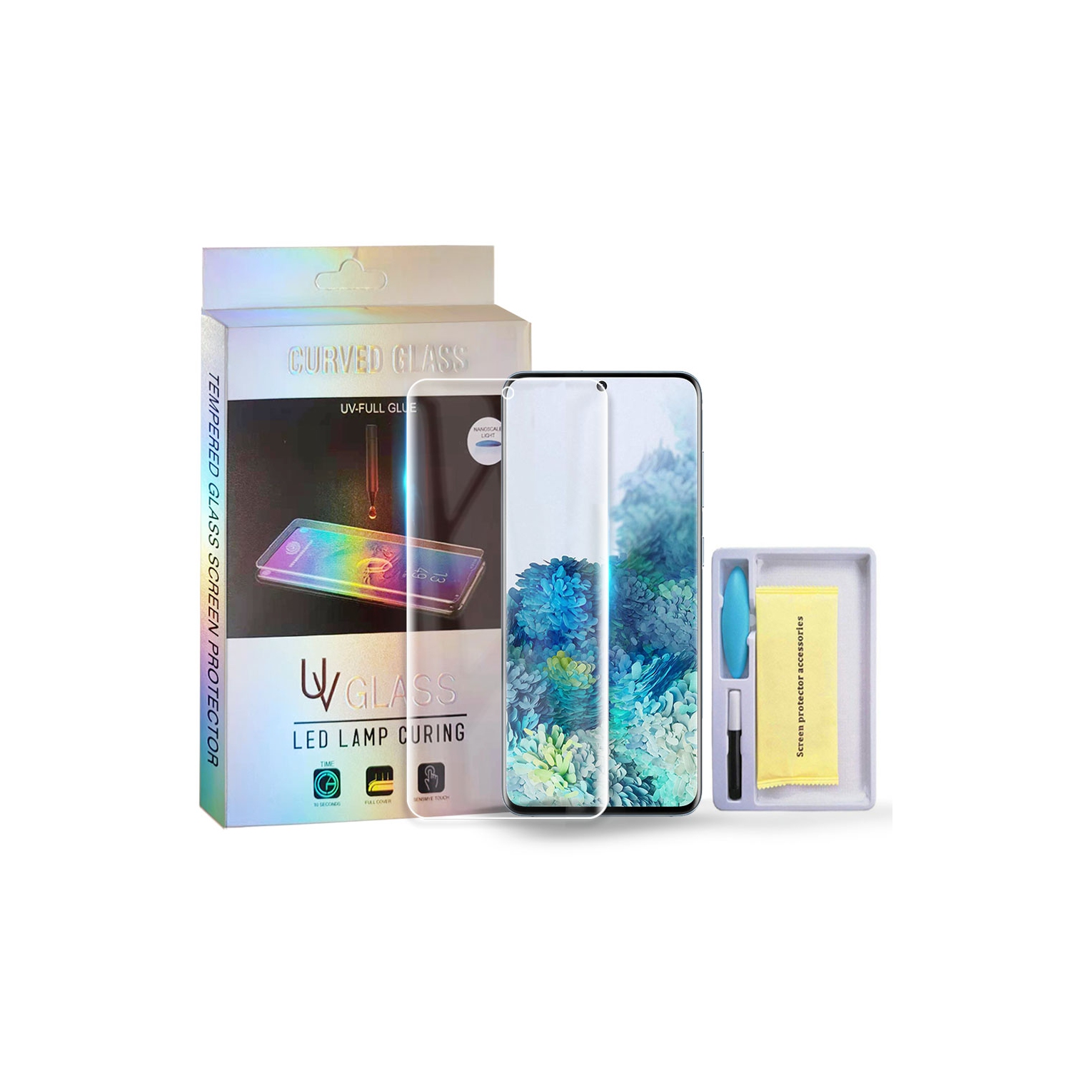 Pour Galaxy S20 Ultra UV de Samsung, protecteur d'écran en verre trempé, protecteur d'écran en gel liquide, protecteur d'écran en verre trempé