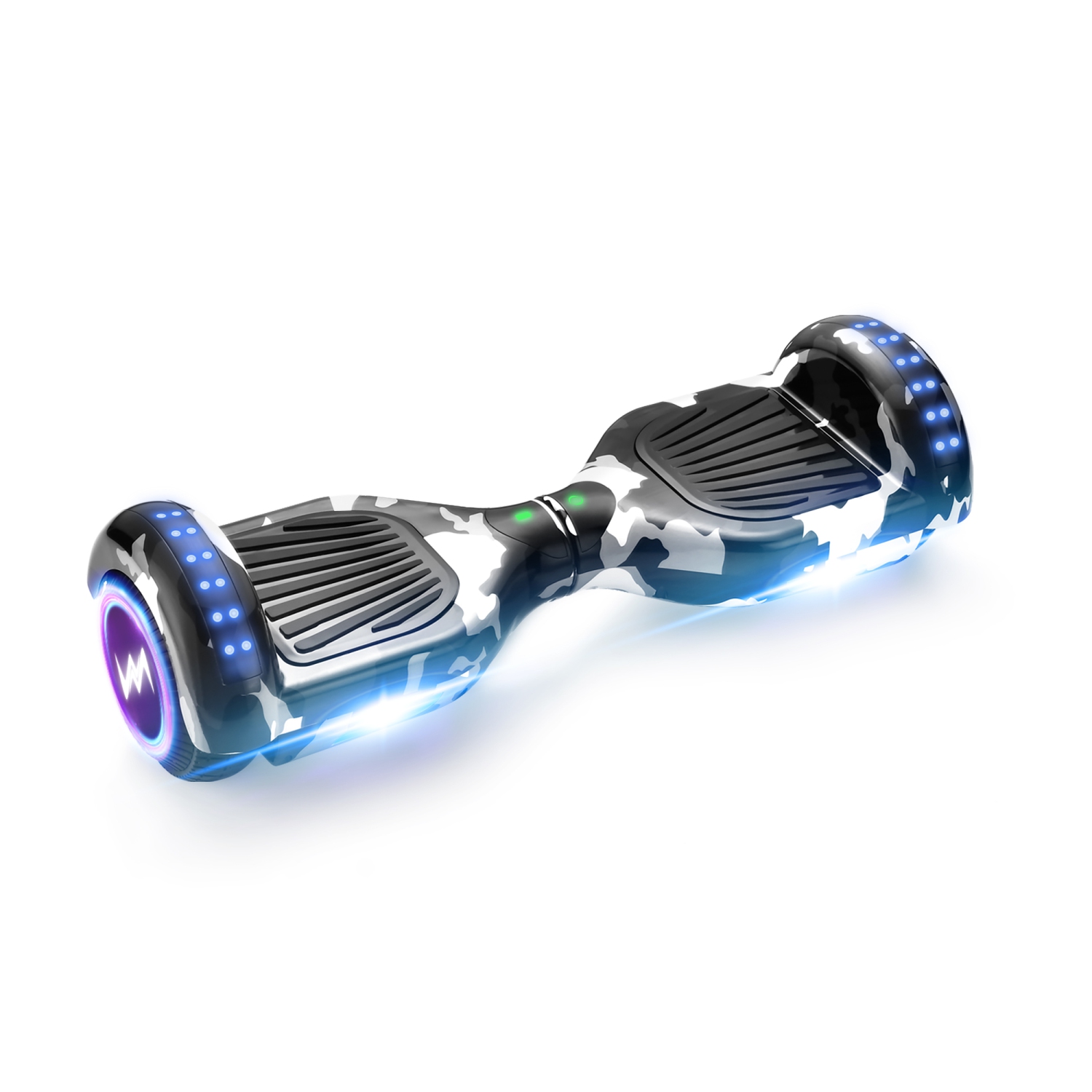 WEELMOTION CAMO Hoverboard with Music Speaker and LED Front Lights, Strap Lights, Shining Whees All Terrain 6.5" UL 2272 Certified Hoverboard with complimentary hover board bag
