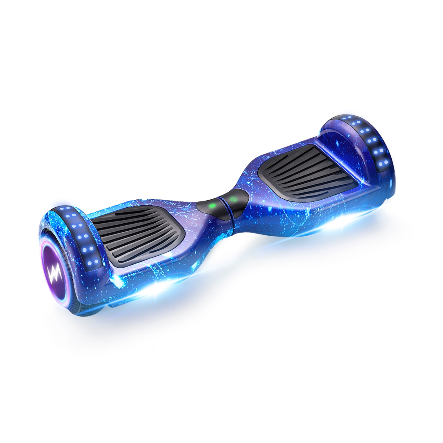 WEELMOTION Galaxy Blue Hoverboard with Music Speaker and LED Front, Strap Lights & Shining Wheels All Terrain 6.5" UL 2272 Certified Hoverboard with complimentary hover board bag