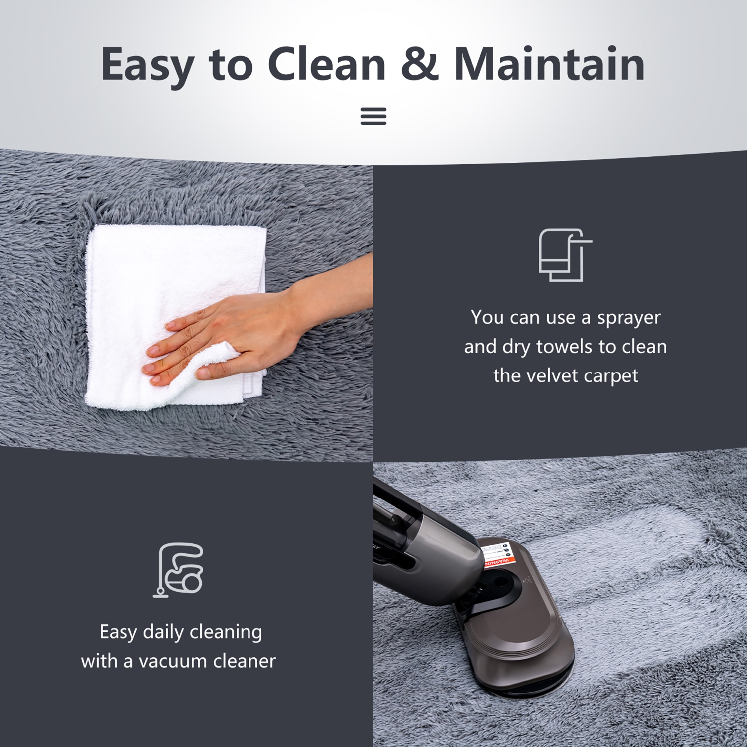 Tapis en fausse fourrure douce 1,5m x 2,1m GYMAX, tapis à poils longs moelleux, antidérapant, maison