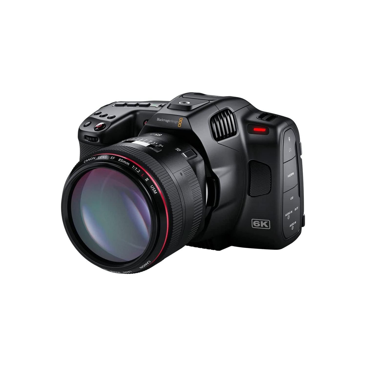 Blackmagic Design Pocket Cinema Camera 6K G2 + Canon EF 50mm Lens + 64GB Cards + More