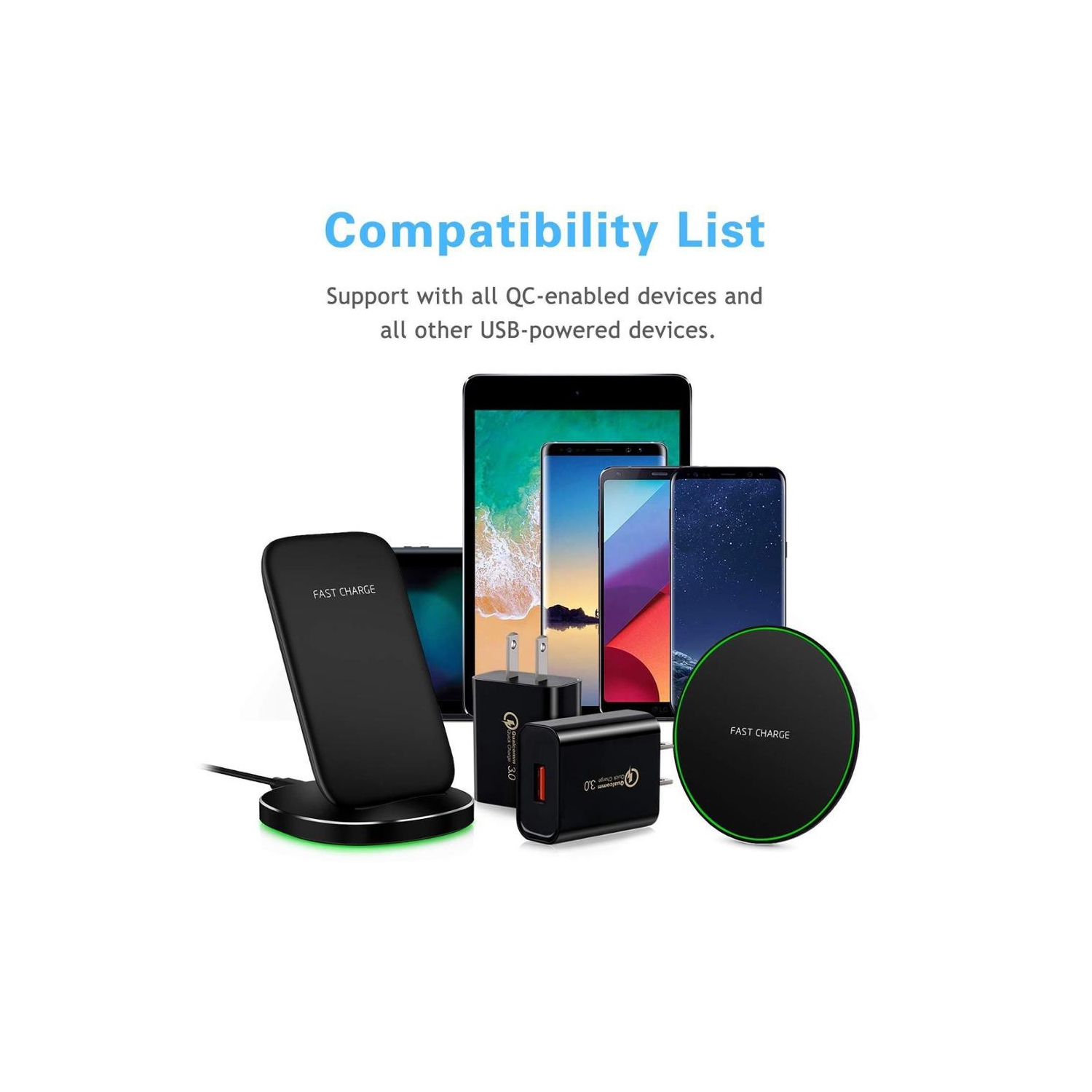 Chargeur mural Qualcomm Quick charge QC 3,0 Adaptateur mural universel super rapide USB 18&nbsp;W pour téléphone cellulaire prise murale pour Samsung