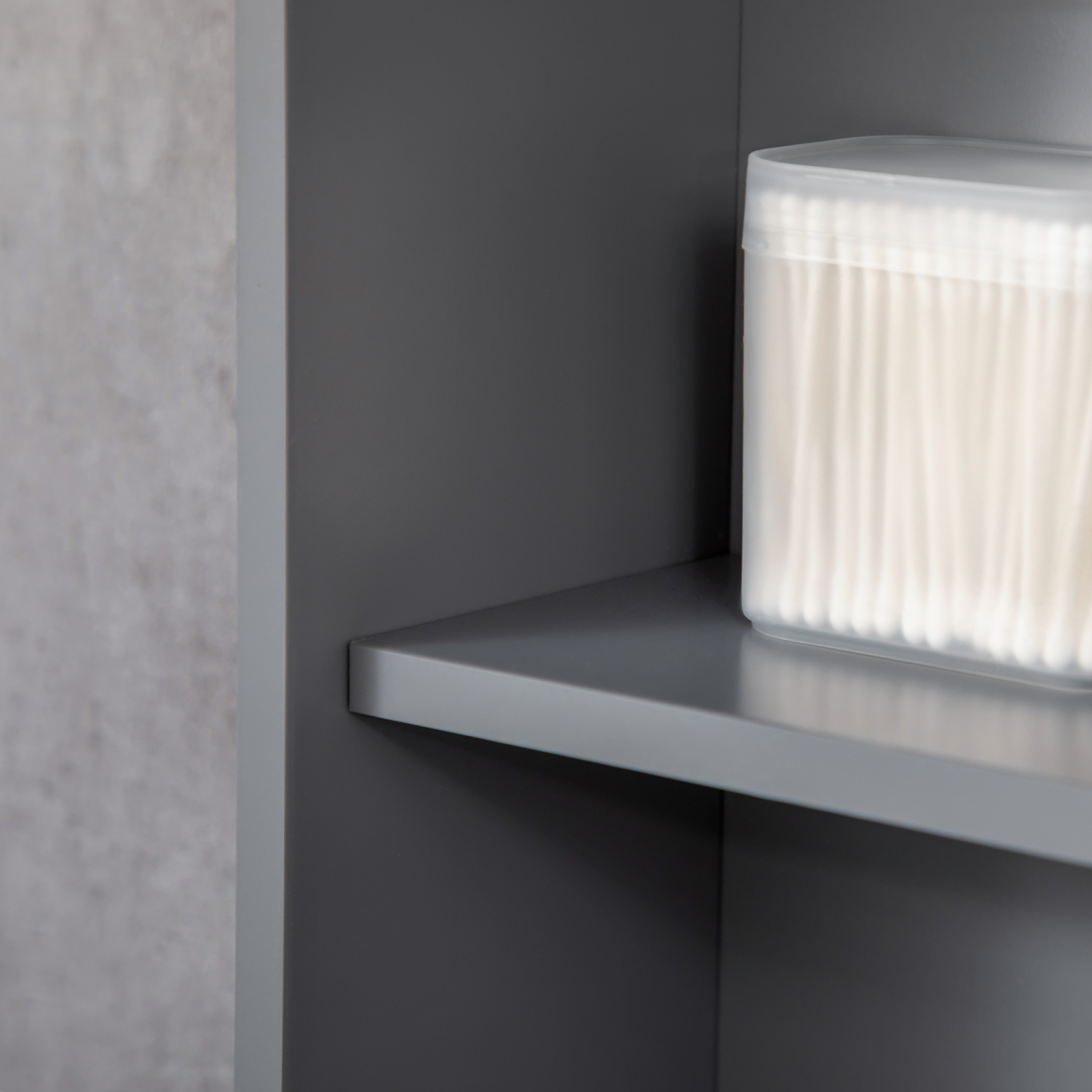 kleankin Bathroom Mirror Cabinet, Wall Mounted Medicine Cabinet, Storage Cupboard with Door and Shelves, Grey