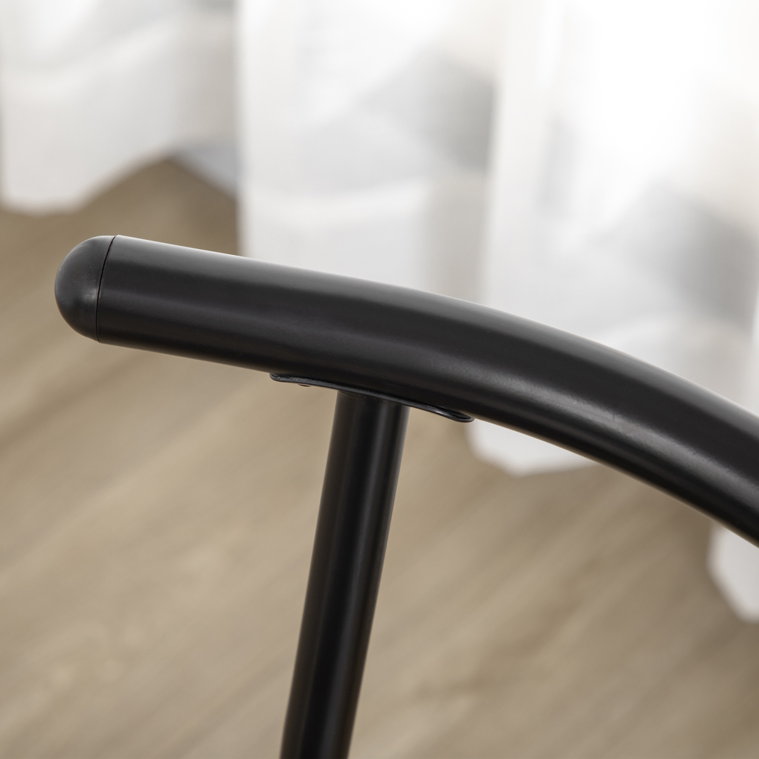 HOMCOM 3-Piece Dining Table Set, Oval Kitchen Table and 2 Chairs, Small Breakfast Table Set with Metal Frame for Small Space, Dining Room, Living