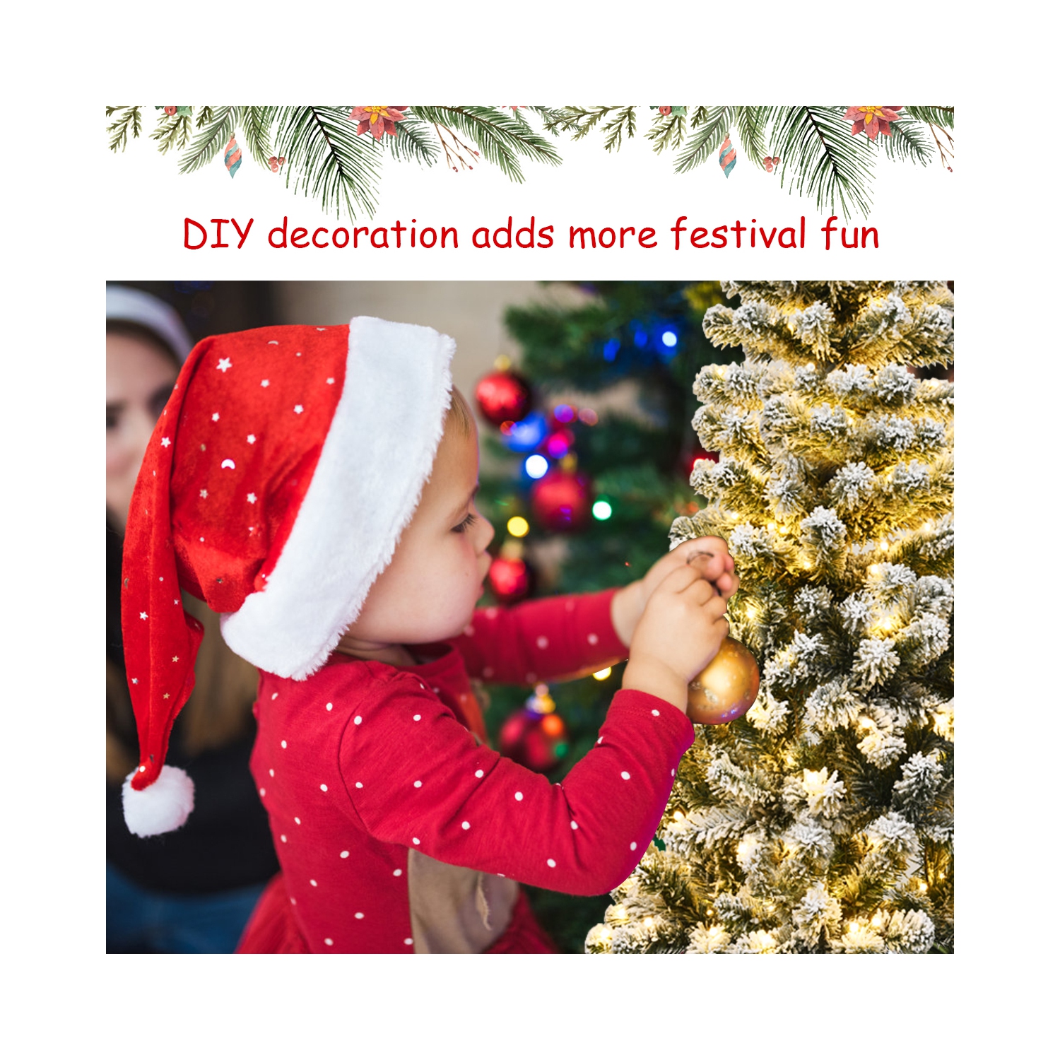 TopBuy – crayon floqué à neige 4,5 pi/6 pi/7,5 pi, arbre de Noël illuminé, avec support flexible, lumières à DEL en feuilles épaisses