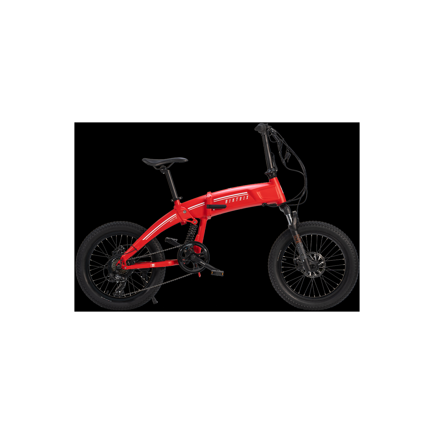 Kutty FS - Lightweight, Full Suspension, Folding Ebike, 50km Range, Throttle and Pedal Assist, 32kph top speed, RST Suspension fork, Disc Brakes