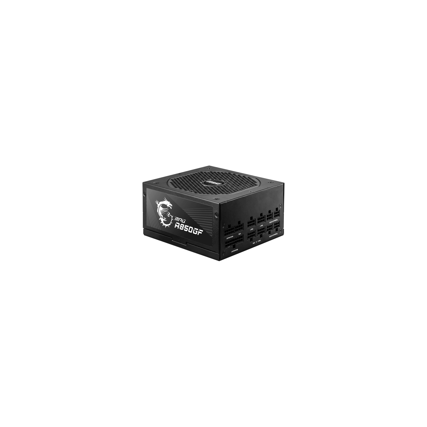 MSI MPG A850GF Alimentation électrique, EU Branche, 850W, 80 Plus Certifié or, PSU ATX Entièrement modulaire, 3 x 6+2 broches GPU Support, Condensateurs japonais 105°C, Câbles noirs plats, 10 Garantie de l'année