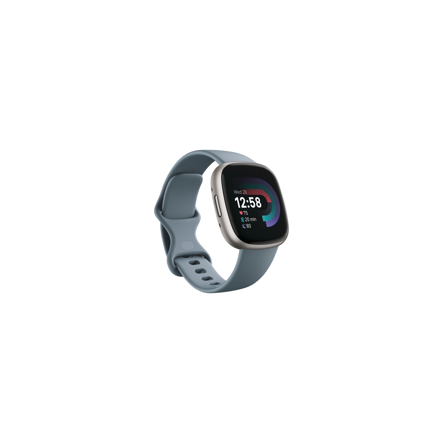 Montre intelligente Versa 4 + Premium de 40&nbsp;mm de Fitbit®- avec moniteur de fréquence cardiaque - nouveau - Bleu cascade