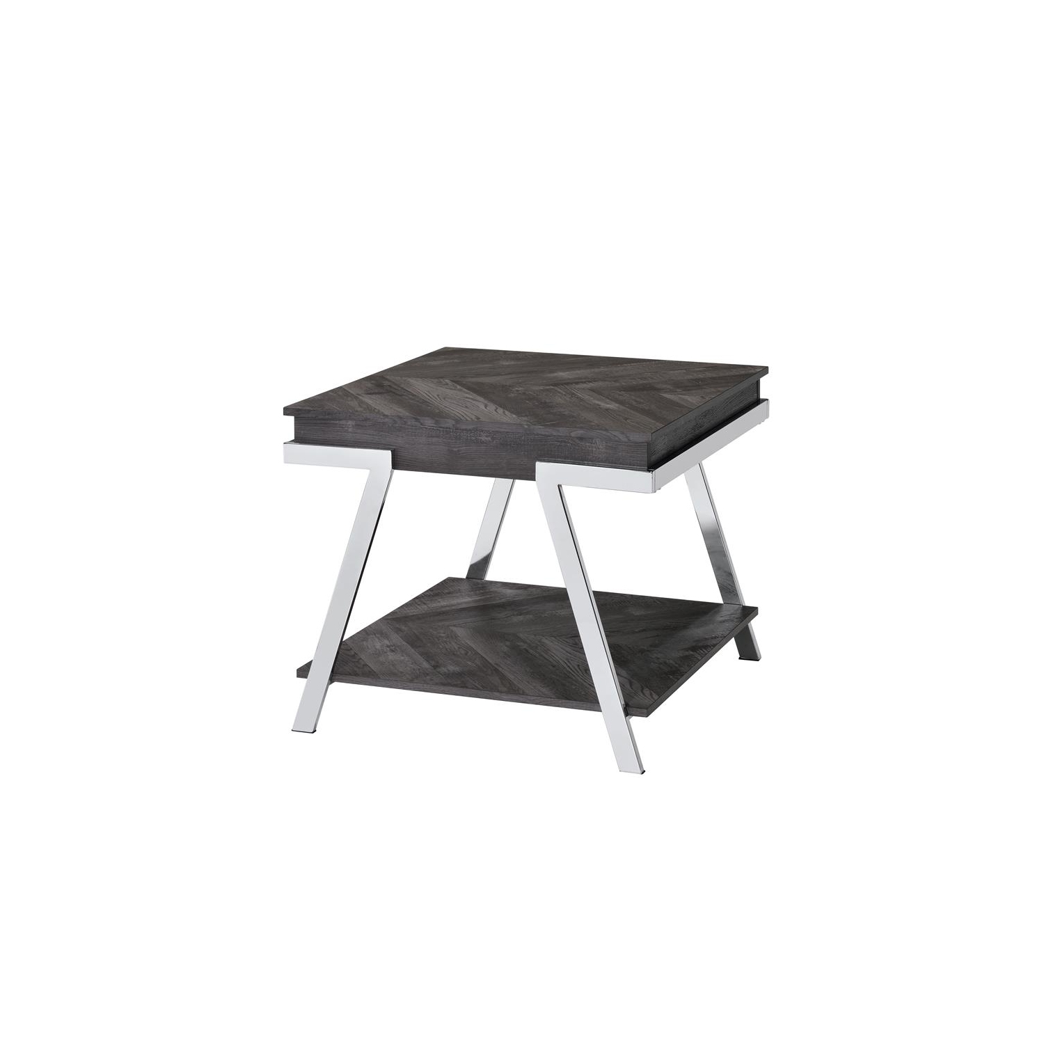 Steve Silver Roma Dark Gray Wood and Laminate End Table