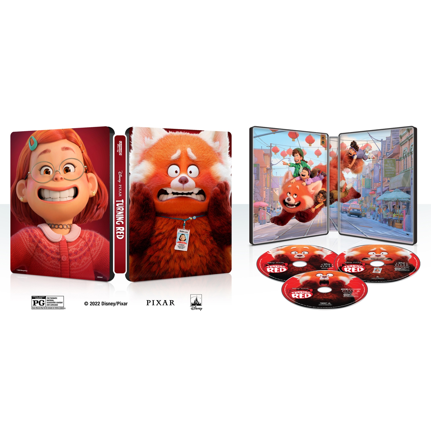 Turning Red [SteelBook] [Includes Digital Copy] [4K Ultra HD Blu-ray/Blu-ray] [Only @ Best Buy]