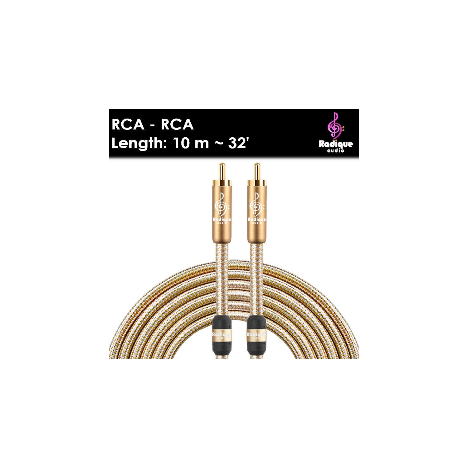Câble de haut-parleur d'extrêmes graves série Gold de Radique Audio - 10 m